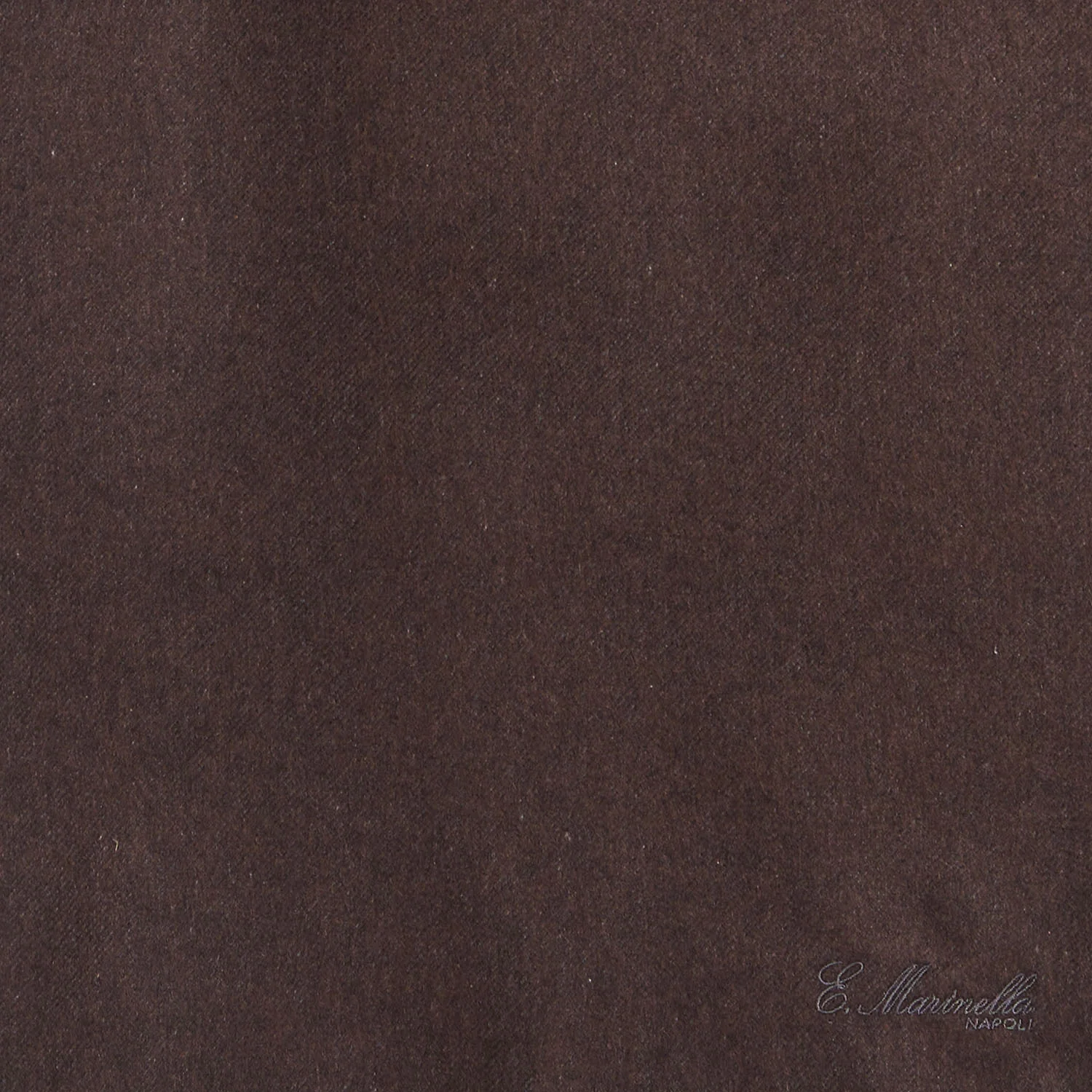 DARK BROWN SILK AND CASHMERE SCARF - Image 2