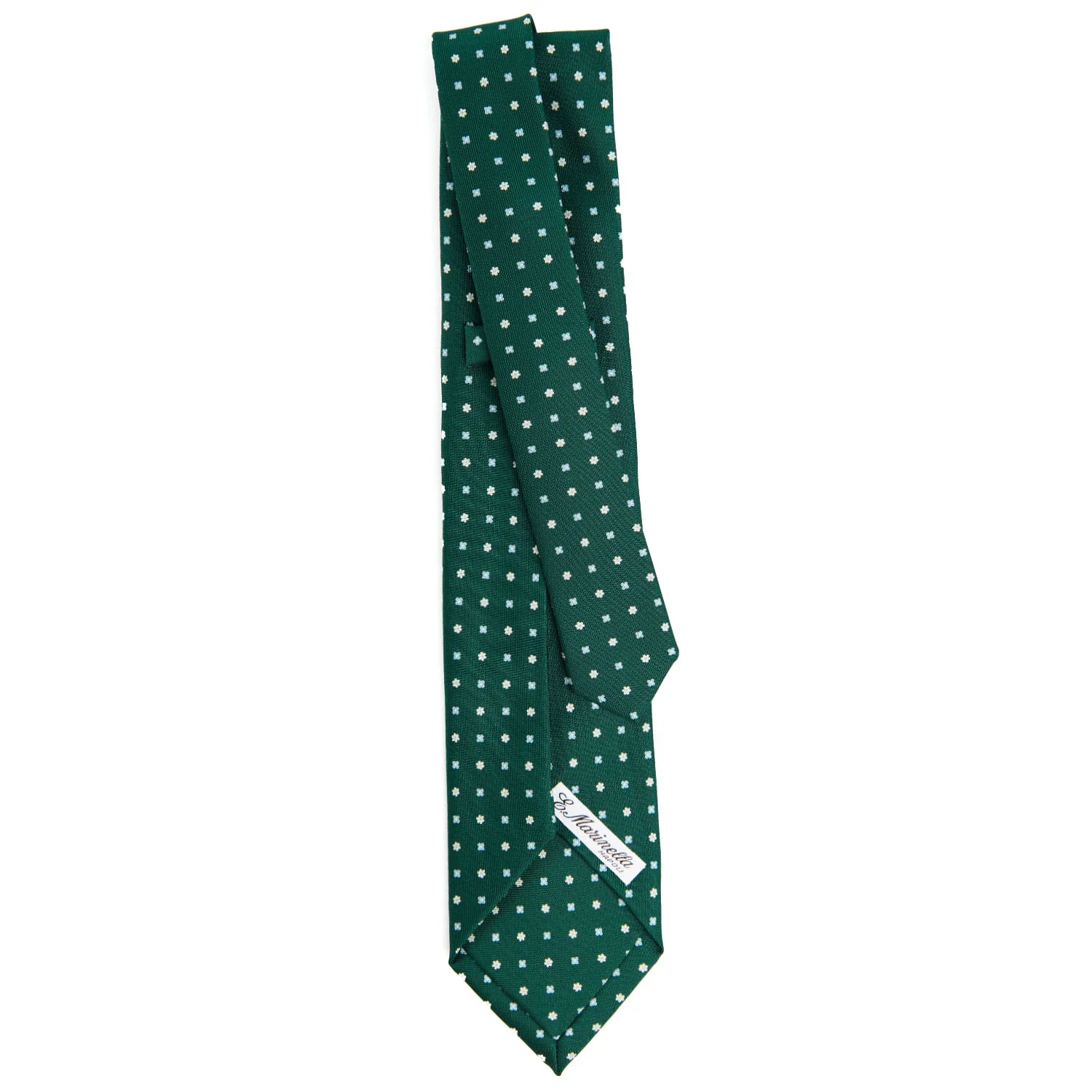 DARK GREEN 7 FOLD SARTORIAL SILK TIE - Image 3
