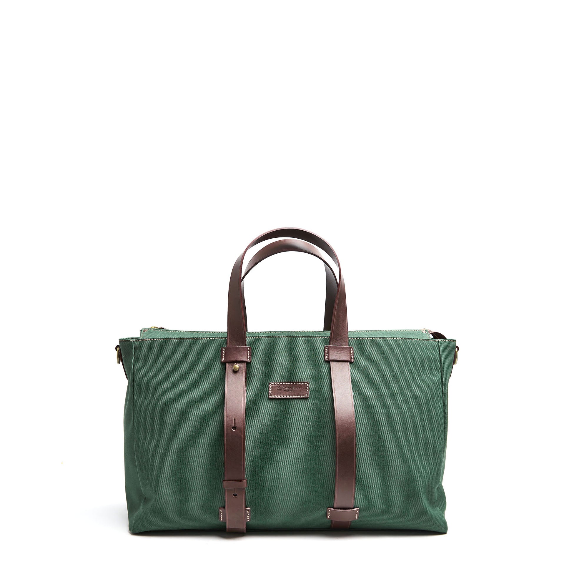 DARK GREEN CANVAS WEEKEND BAG