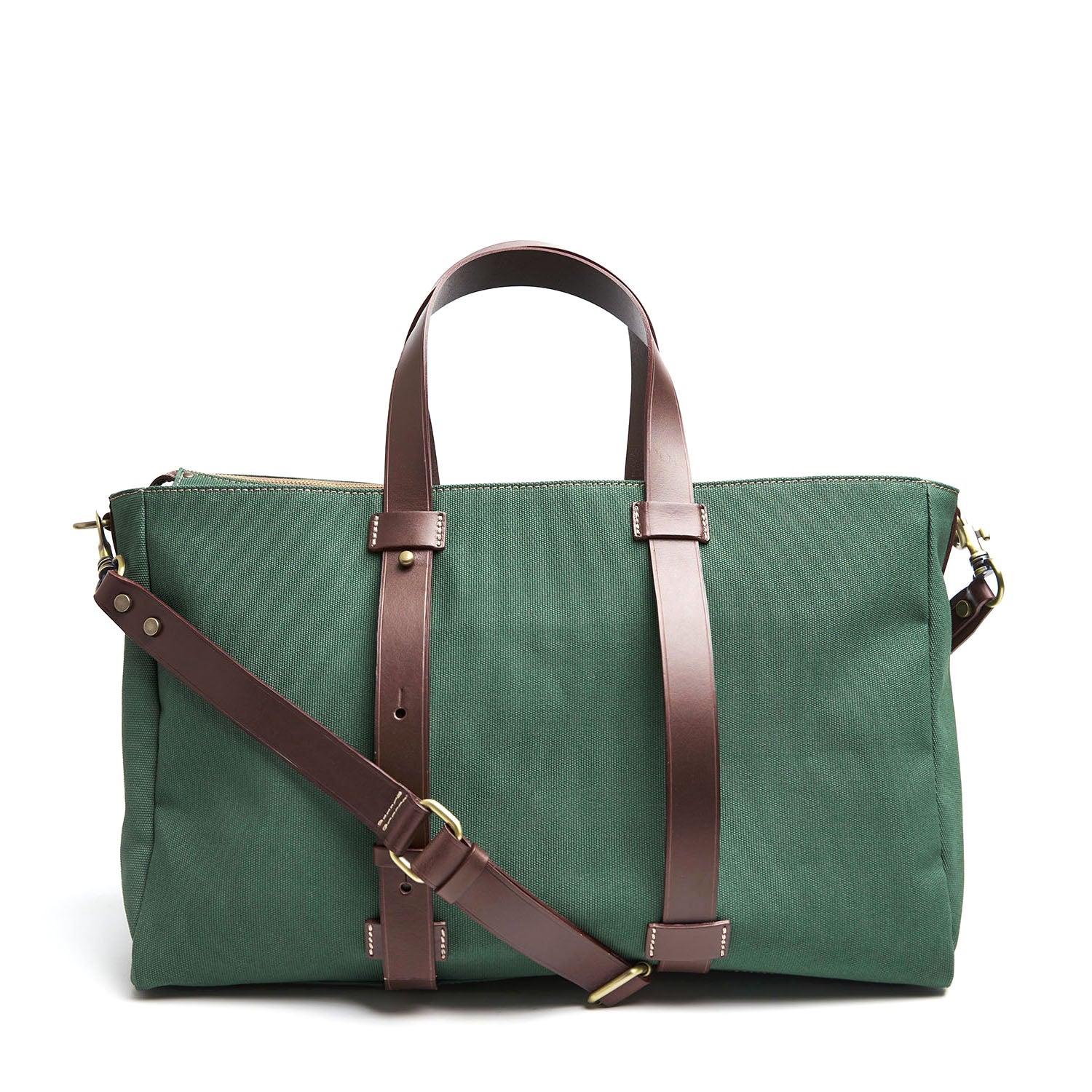 DARK GREEN CANVAS WEEKEND BAG - Image 3
