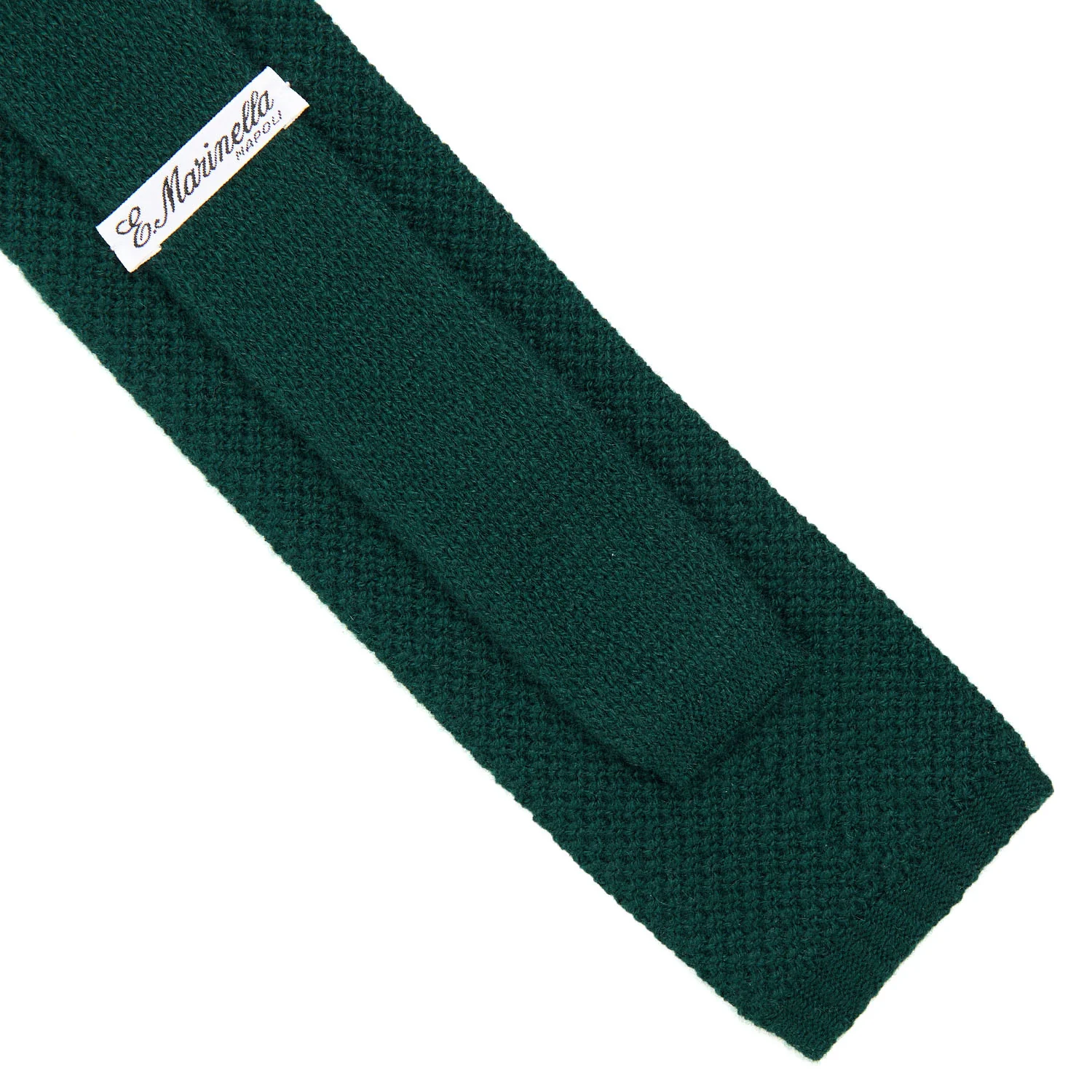 DARK GREEN CASHMERE KNITTED TIE - Image 3