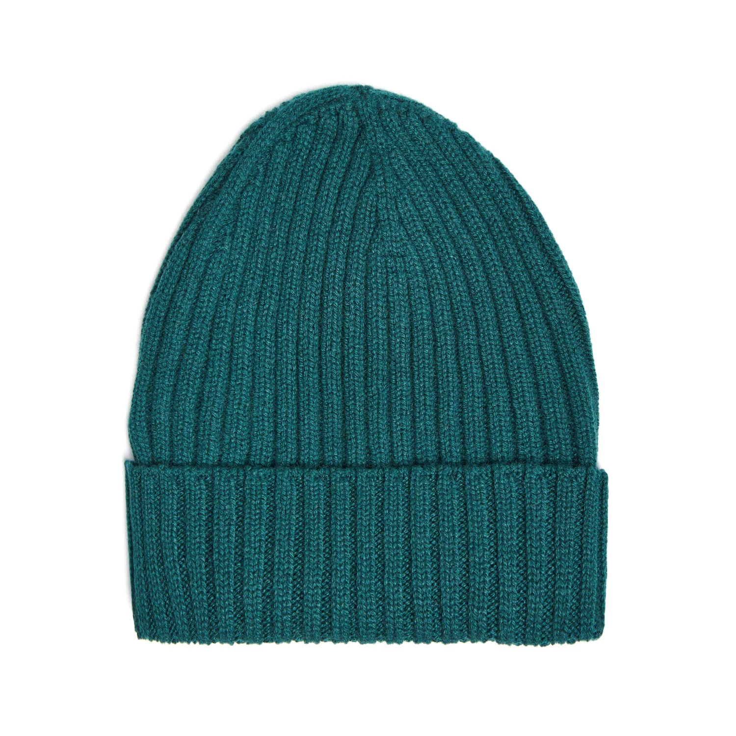 DARK GREEN RIBBED BEANIE - Image 3
