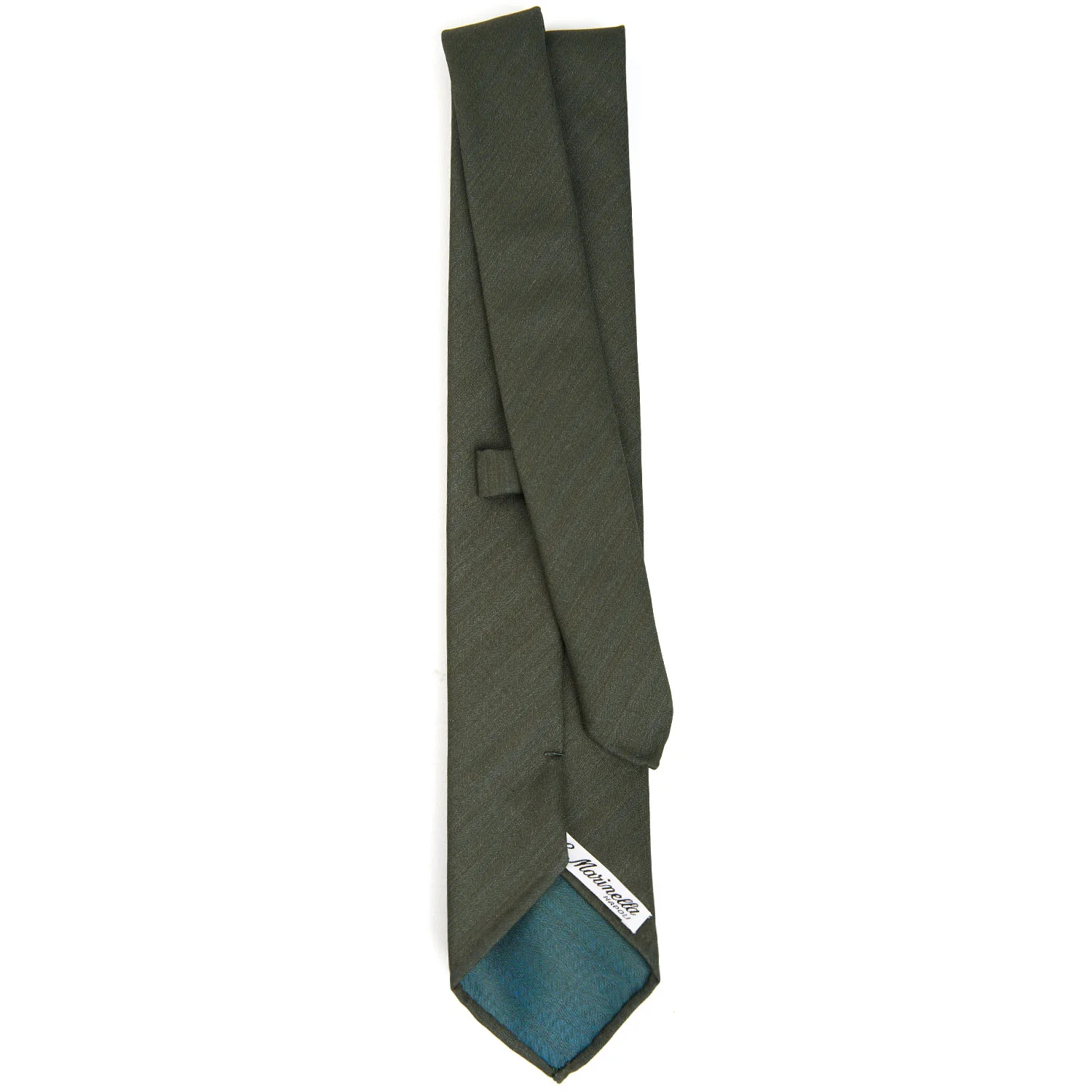 DARK GREEN CLASSIC UNLINED WOOL TIE - Image 3