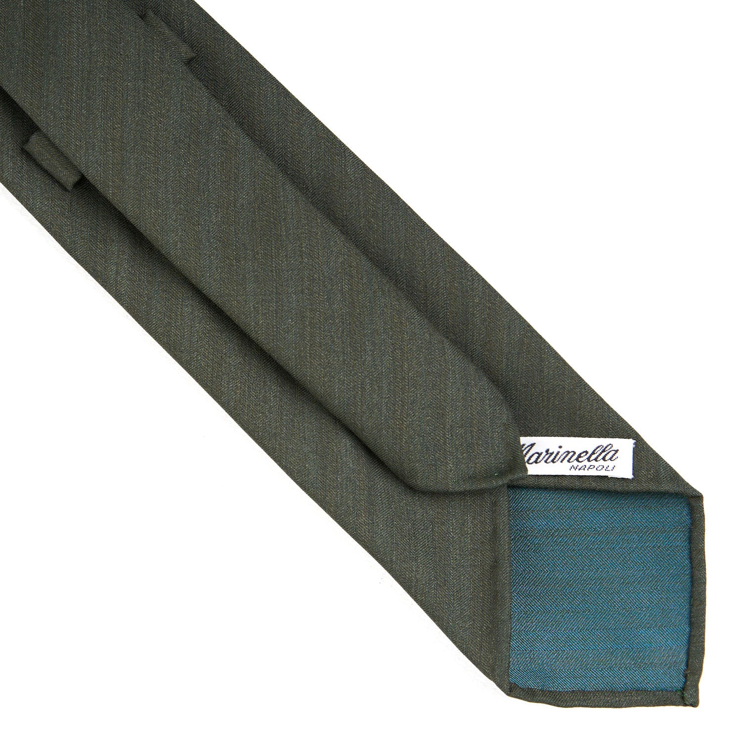 DARK GREEN CLASSIC UNLINED WOOL TIE - Image 4