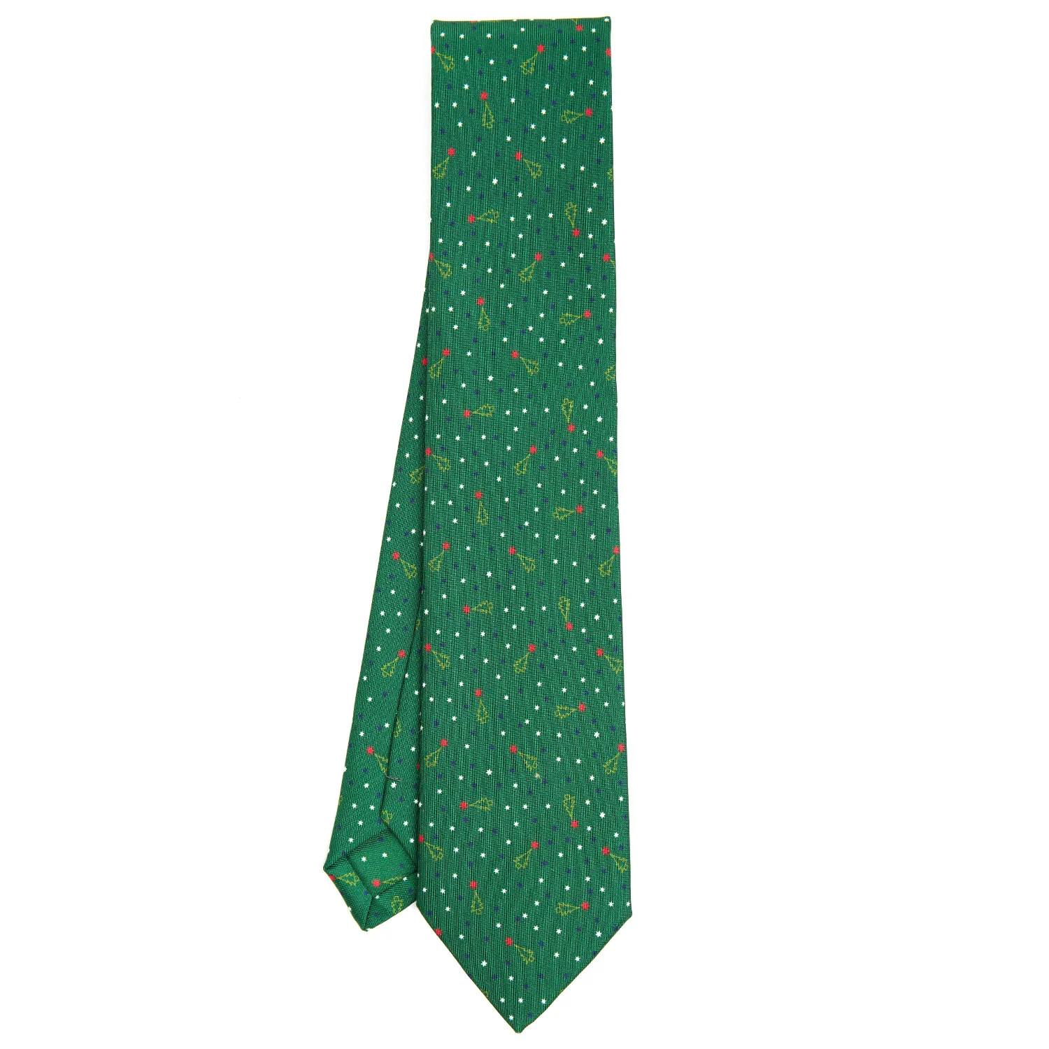 DARK GREEN SARTORIAL HOLIDAY SILK TIE - Image 2