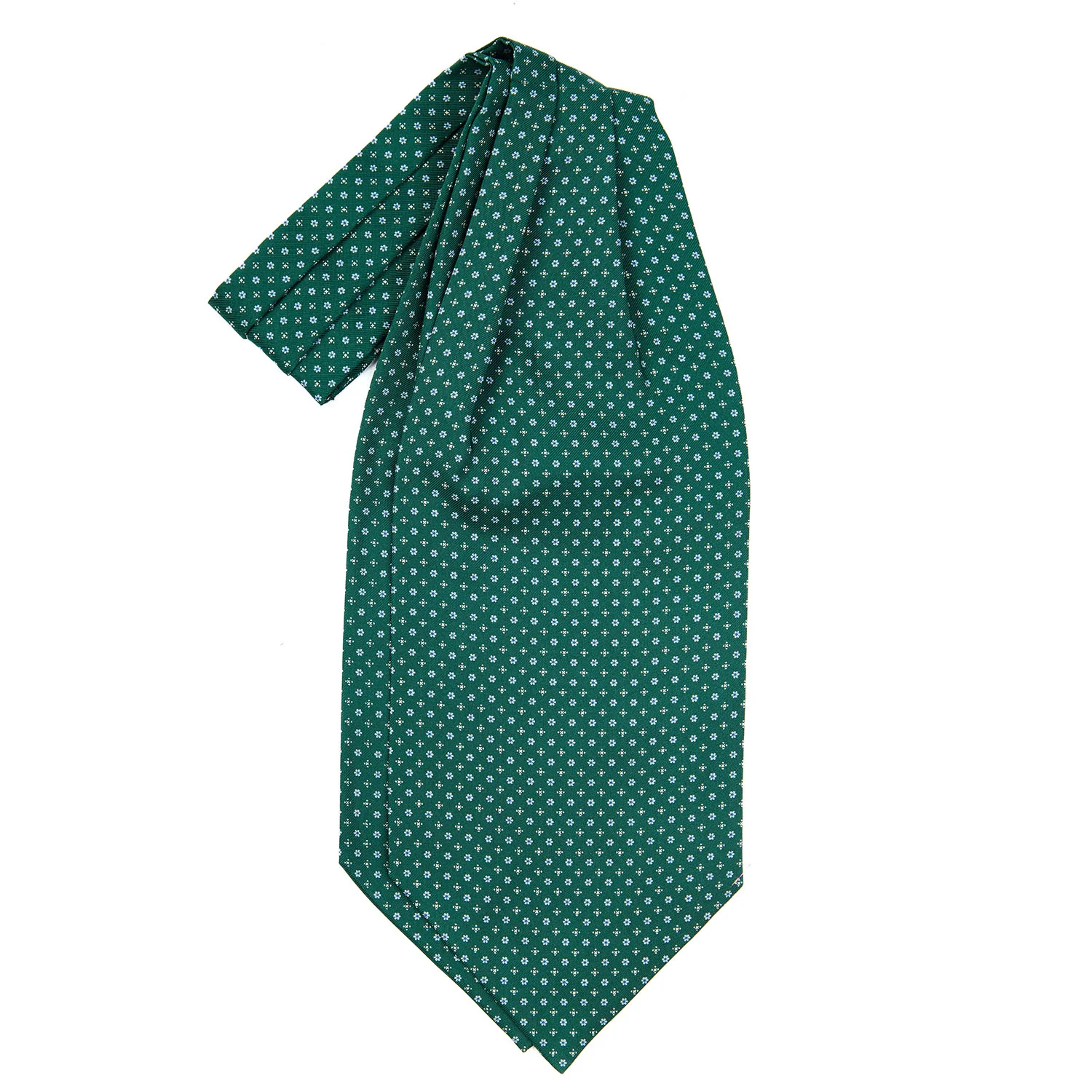 DARK GREEN SILK ASCOT TIE