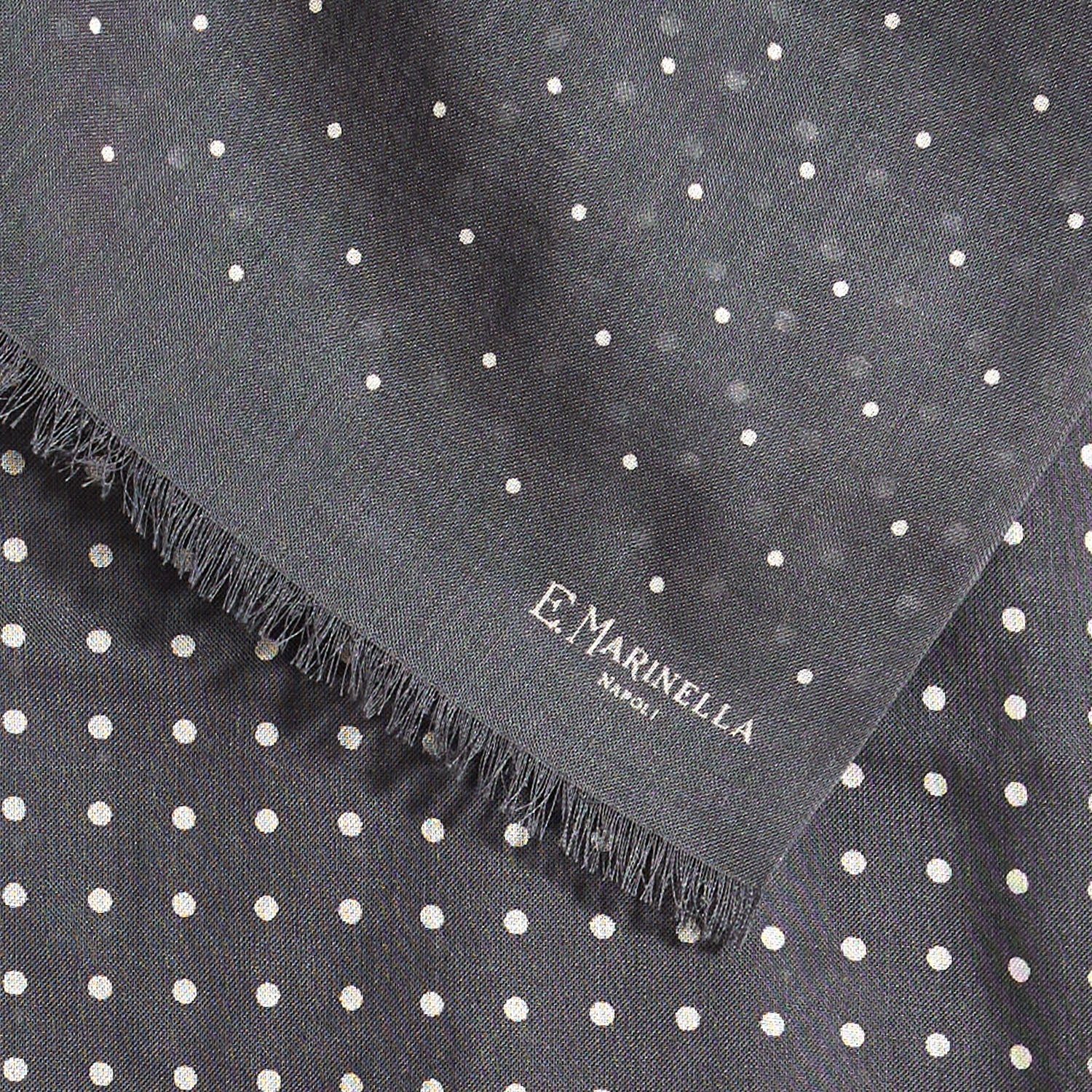 DARK GREY WOOL AND SILK SCARF - Image 3