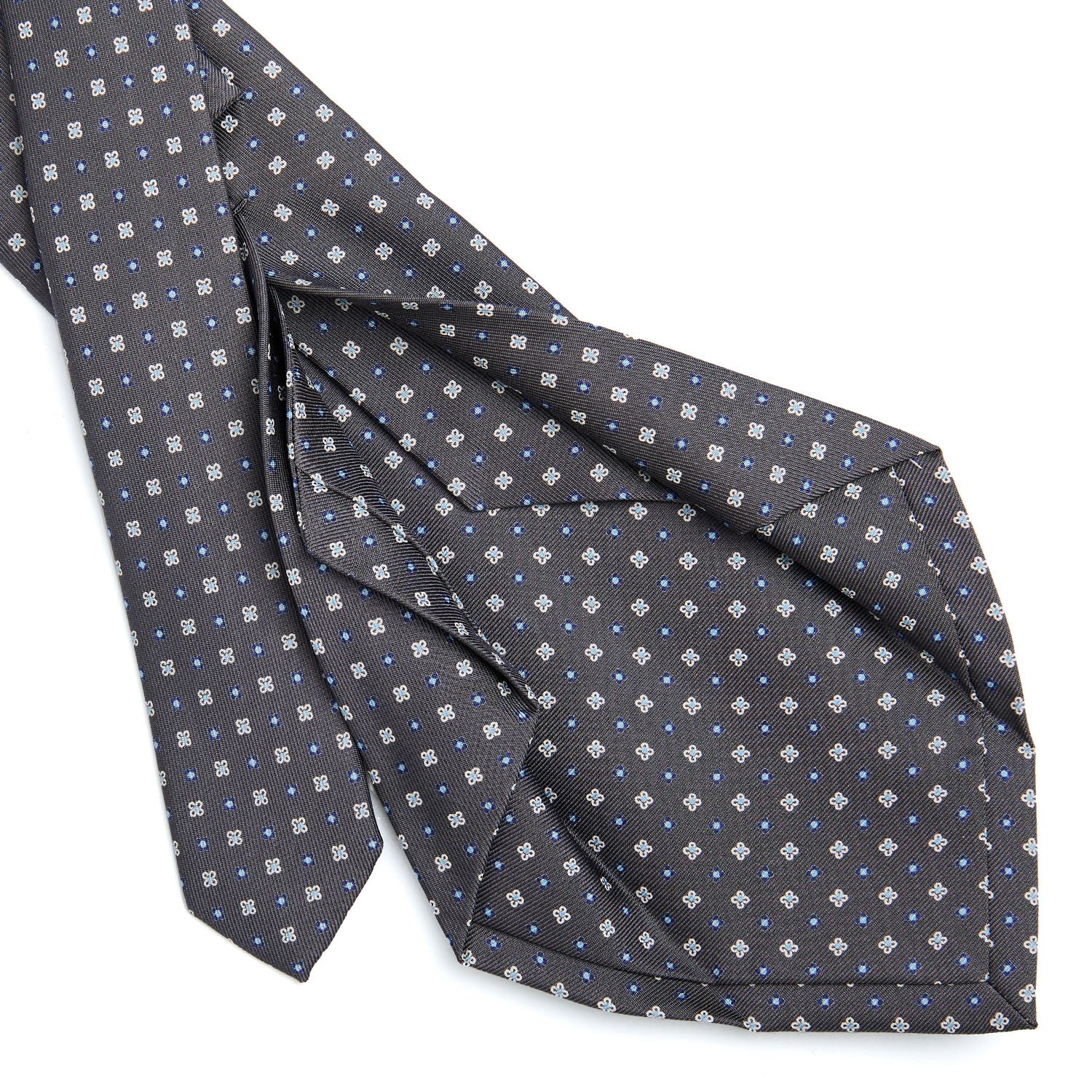 DARK GREY 5 FOLD SARTORIAL SILK TIE