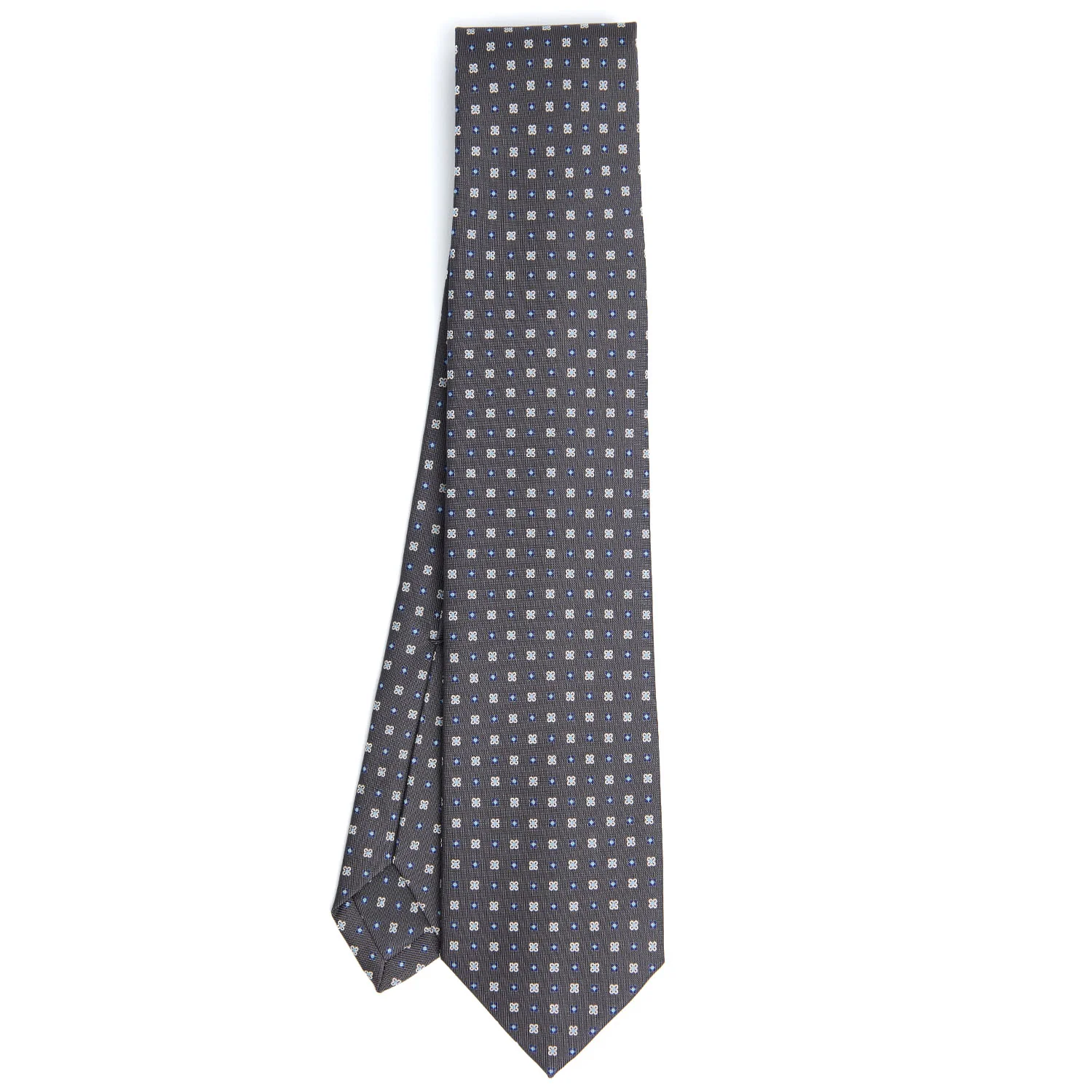 DARK GREY 5 FOLD SARTORIAL SILK TIE - Image 2