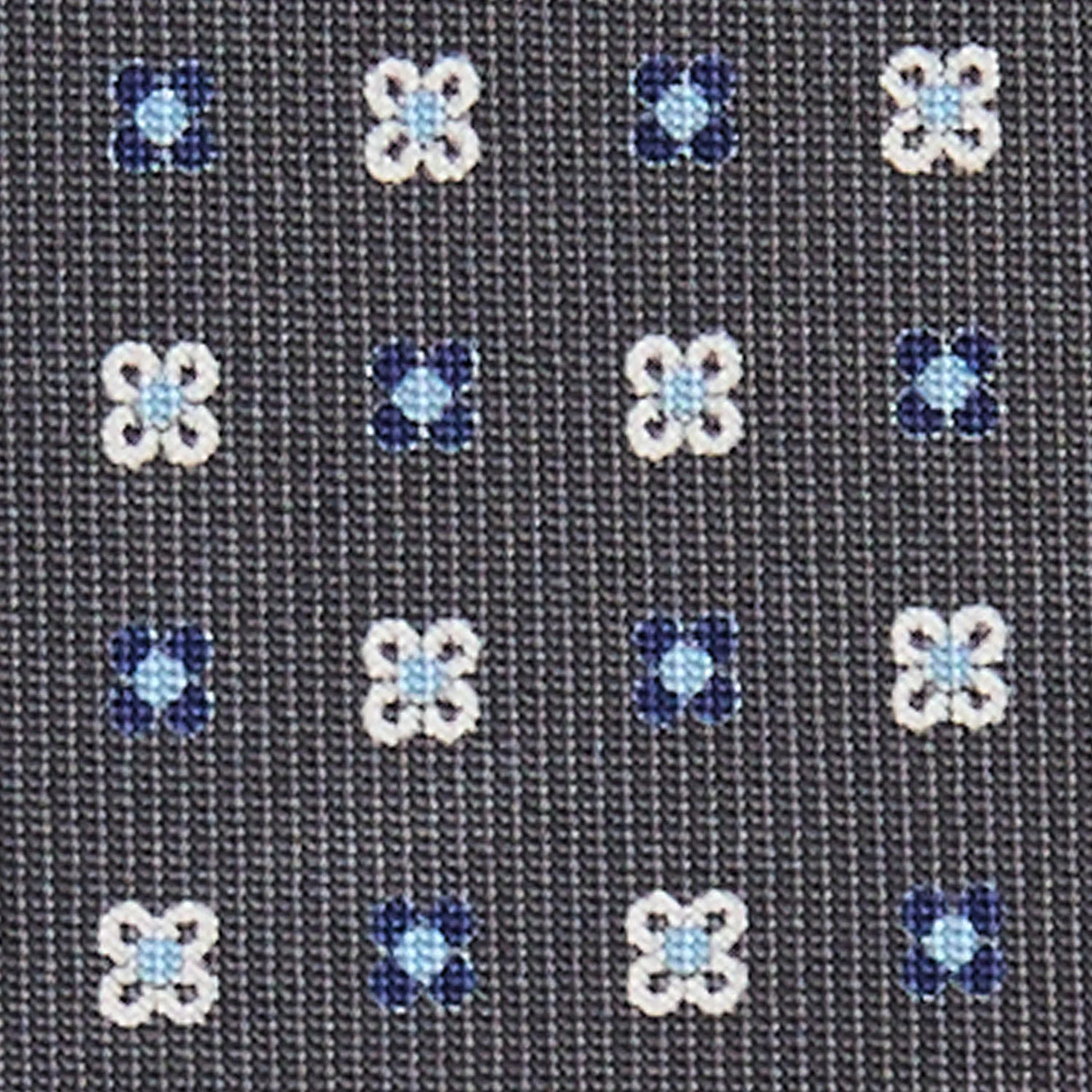 DARK GREY 5 FOLD SARTORIAL SILK TIE - Image 4