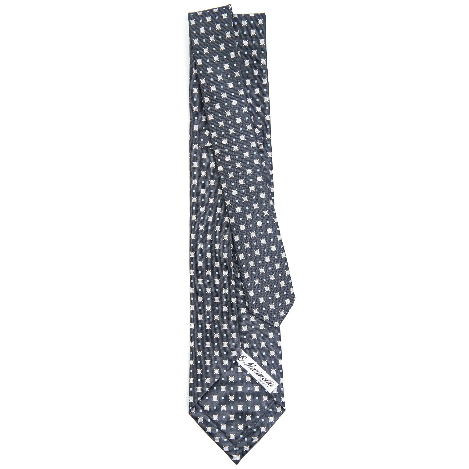 DARK GREY 7 FOLD SARTORIAL SILK TIE - Image 3