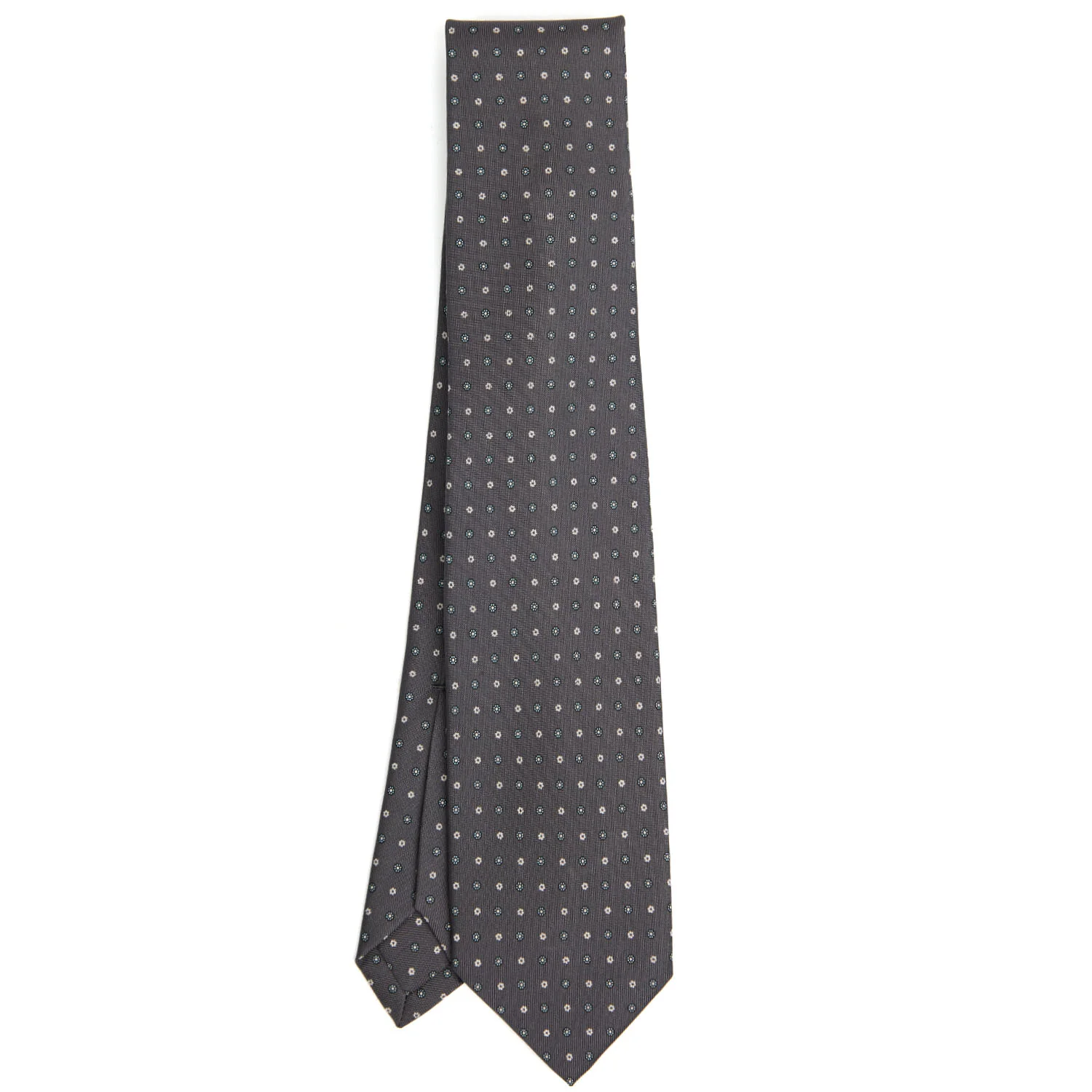 DARK GREY 9 FOLD SARTORIAL SILK TIE - Image 2