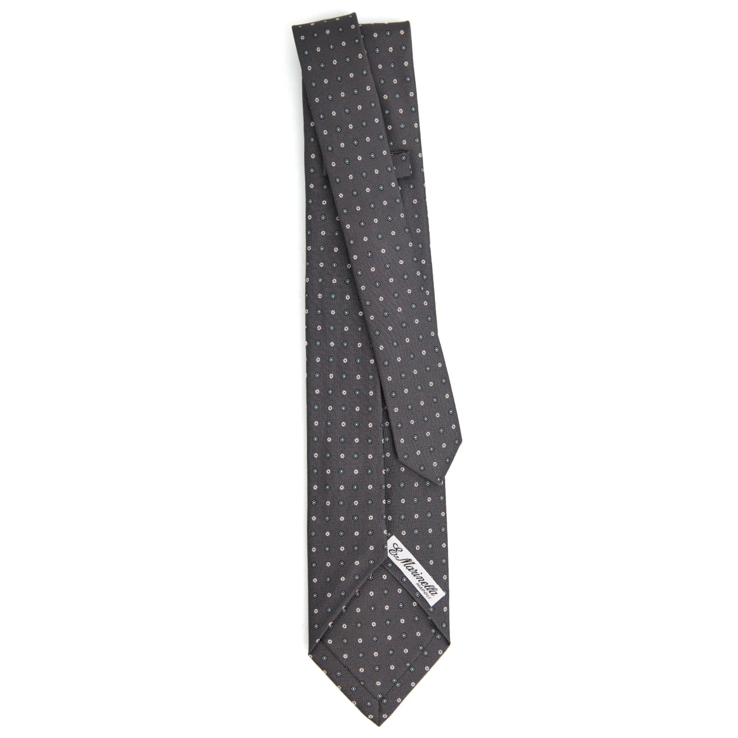DARK GREY 9 FOLD SARTORIAL SILK TIE - Image 3