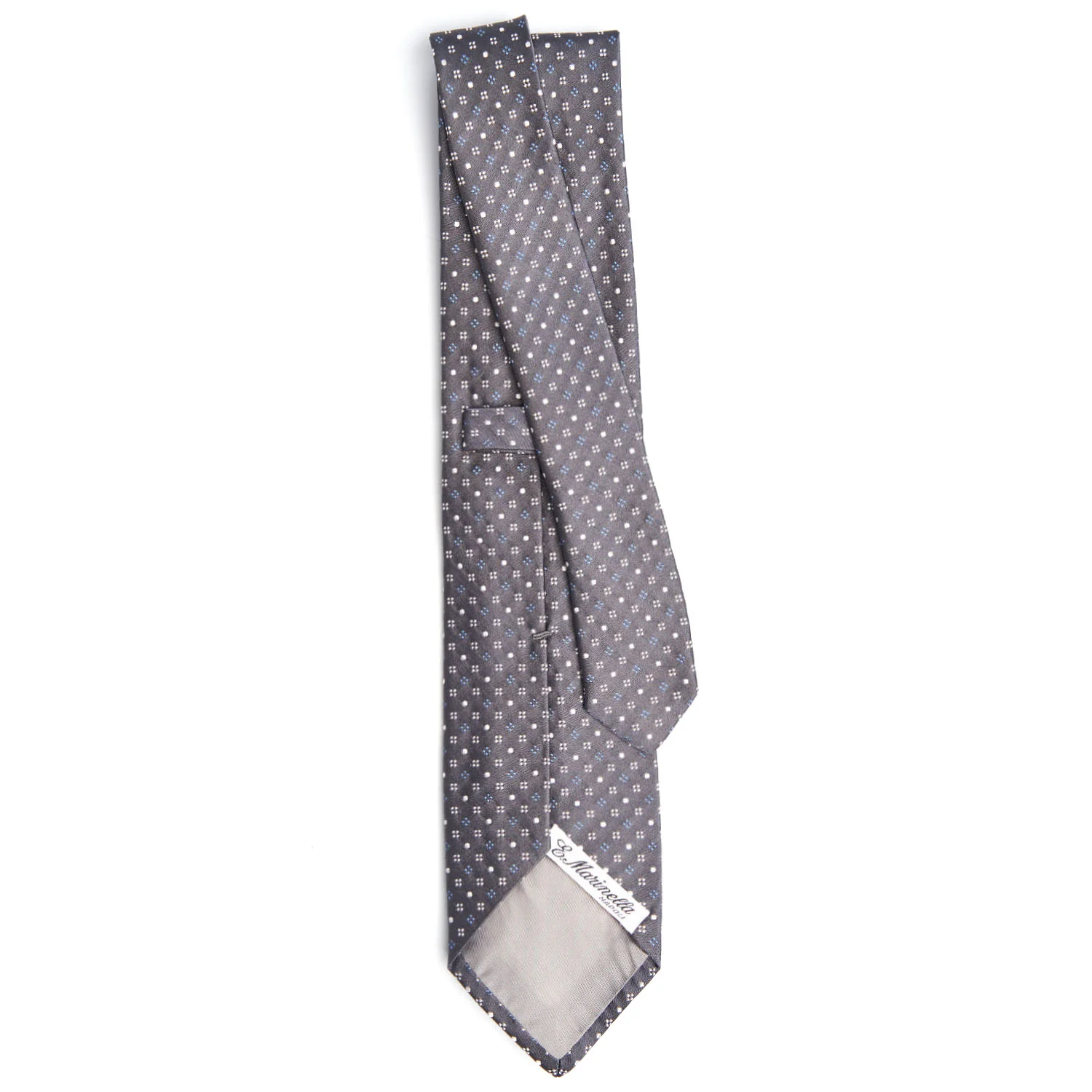 DARK GREY CEREMONIAL SILK SATIN TIE - Image 3