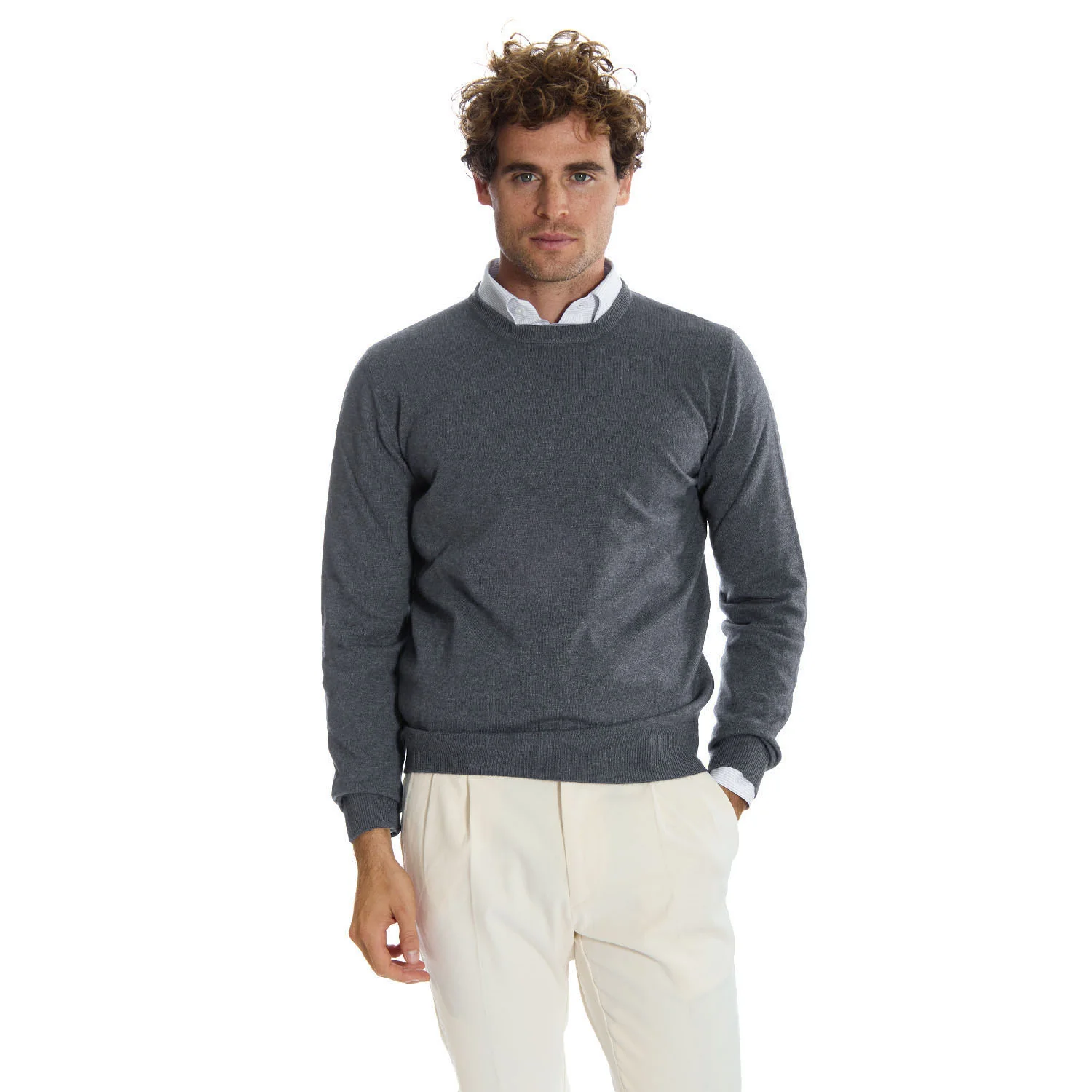 DARK GREY CREWNECK SWEATER