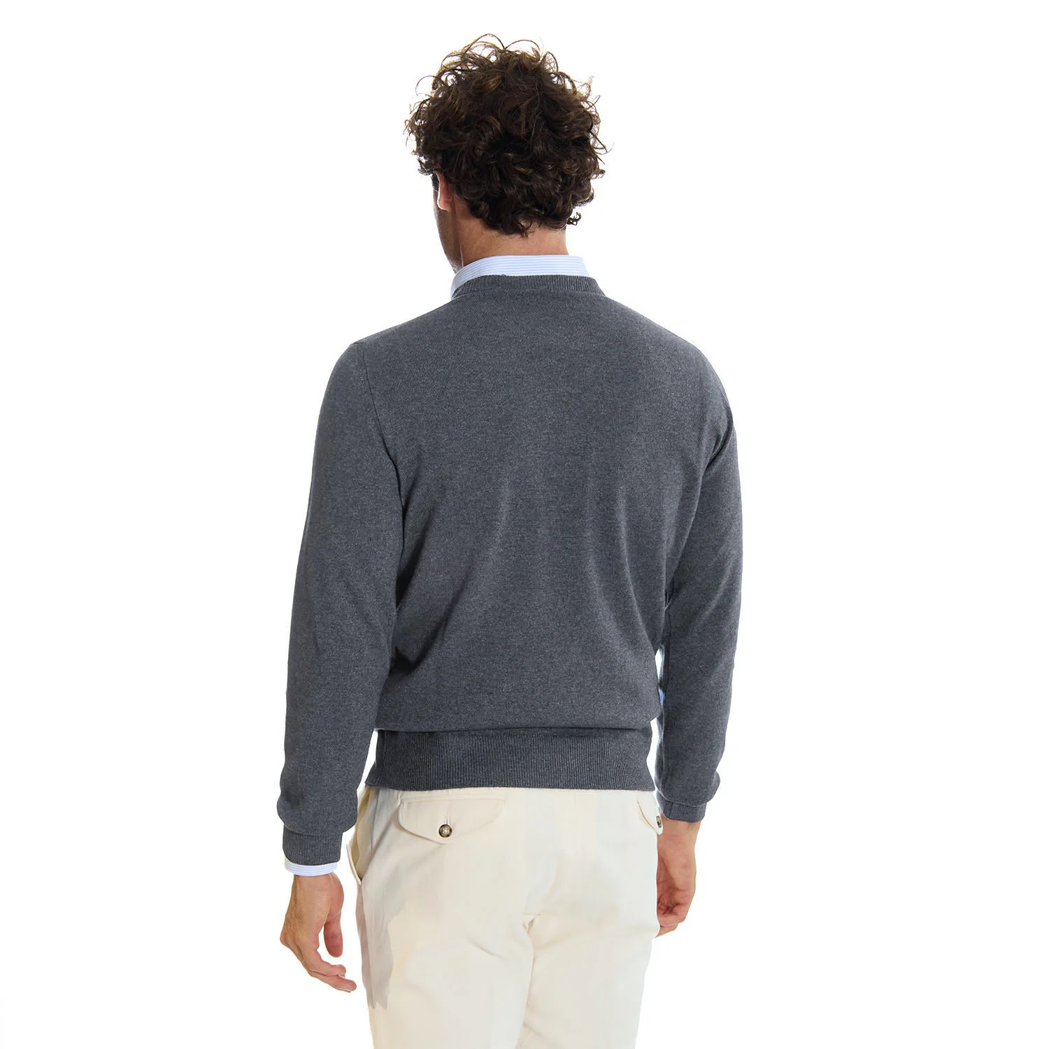DARK GREY CREWNECK SWEATER - Image 2