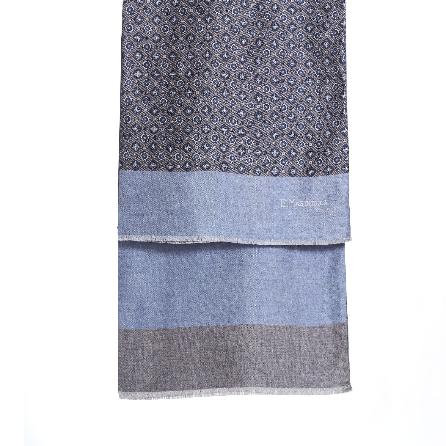 DARK GREY DOUBLE SILK SCARF - Image 2