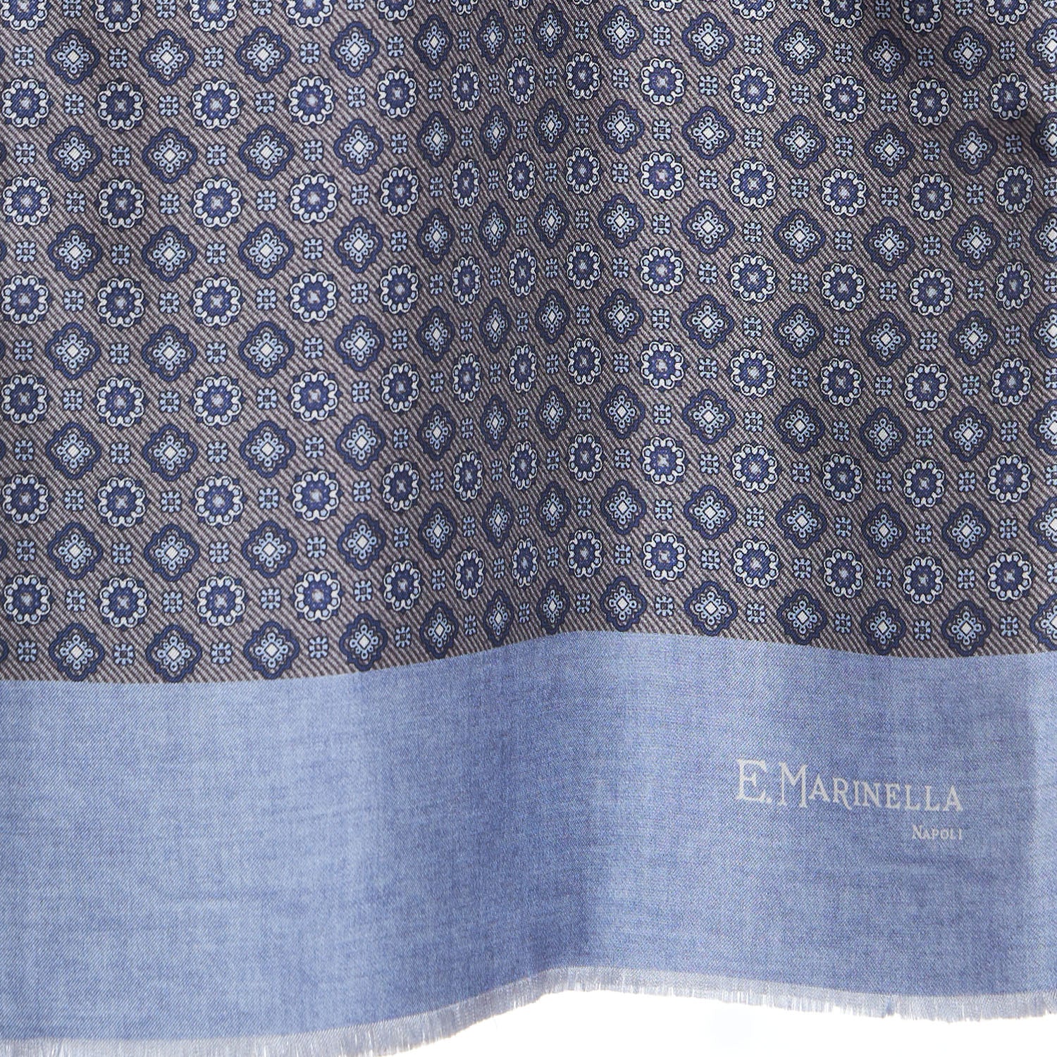 DARK GREY DOUBLE SILK SCARF - Image 3