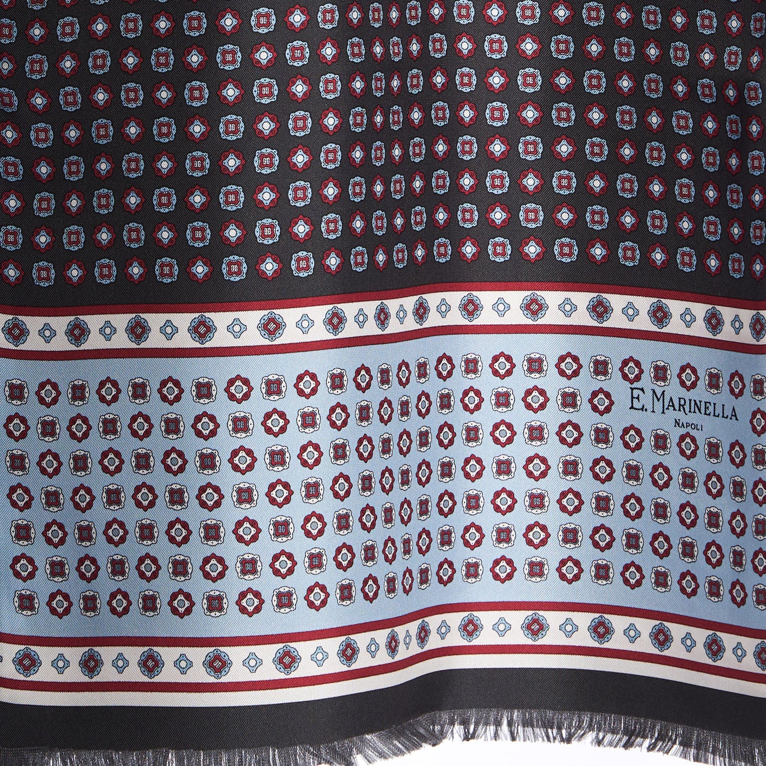 DARK GREY DOUBLE SILK SCARF - Image 3