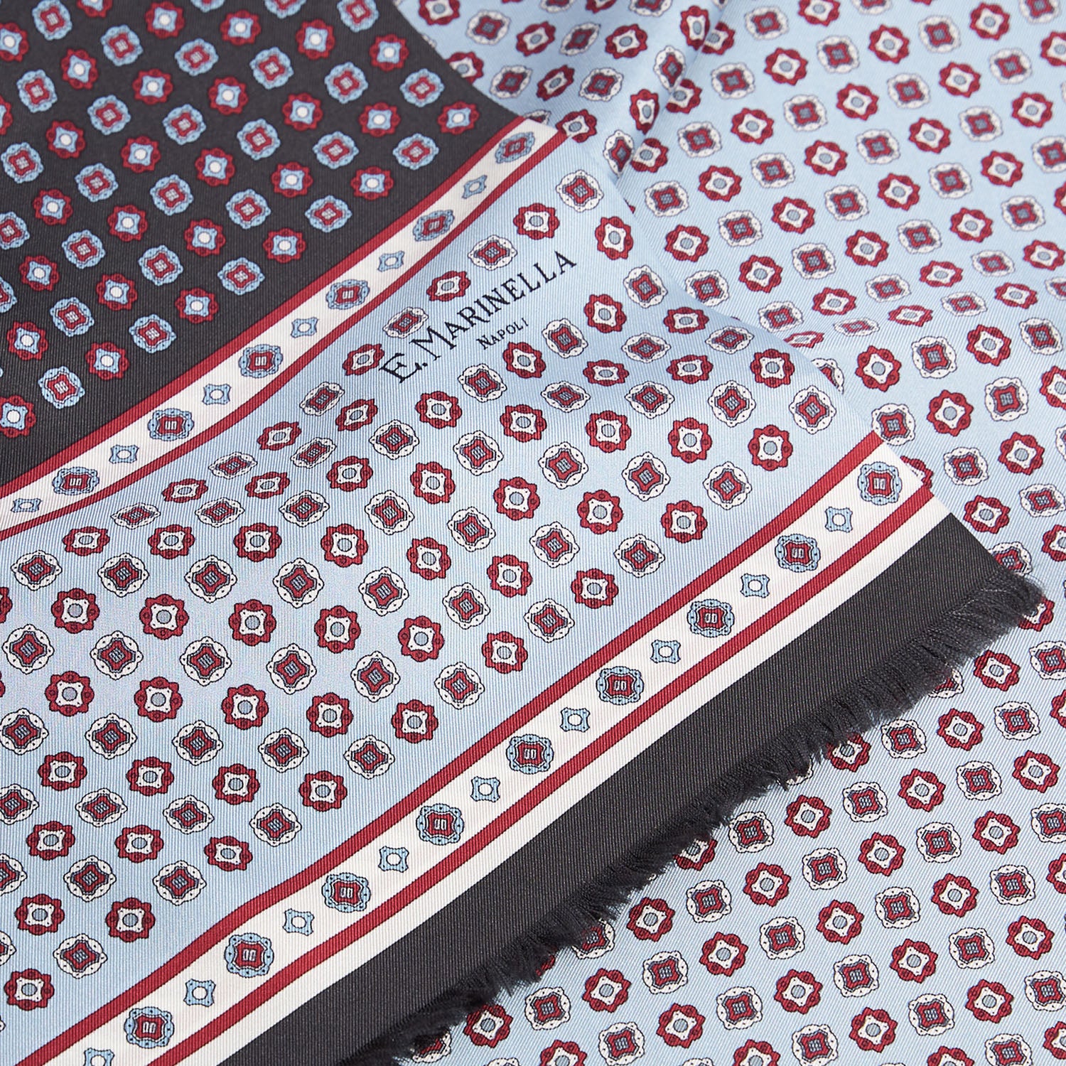 DARK GREY DOUBLE SILK SCARF - Image 4
