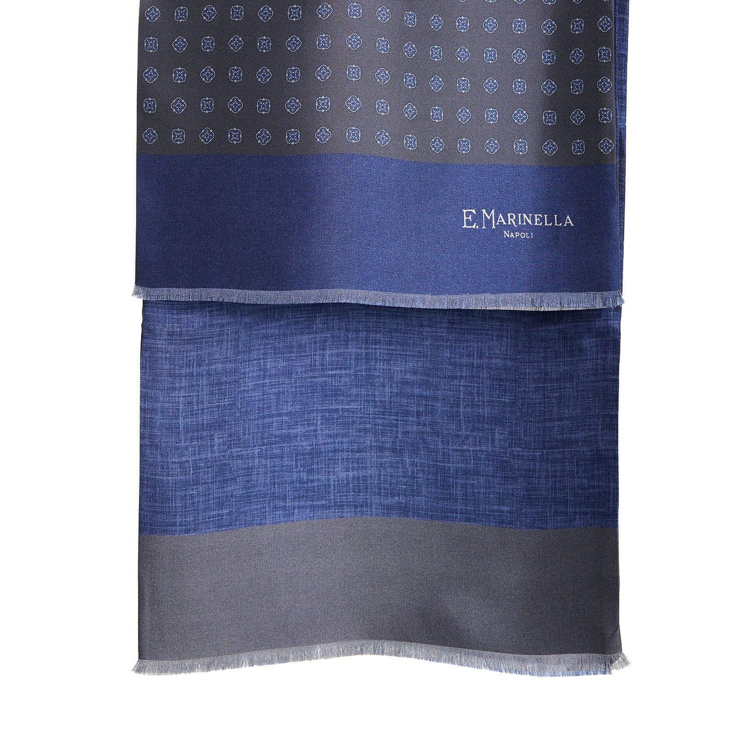 DARK GREY DOUBLE SILK SCARF - Image 2