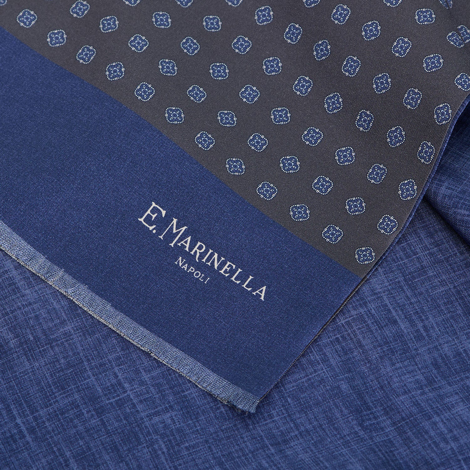 DARK GREY DOUBLE SILK SCARF - Image 4