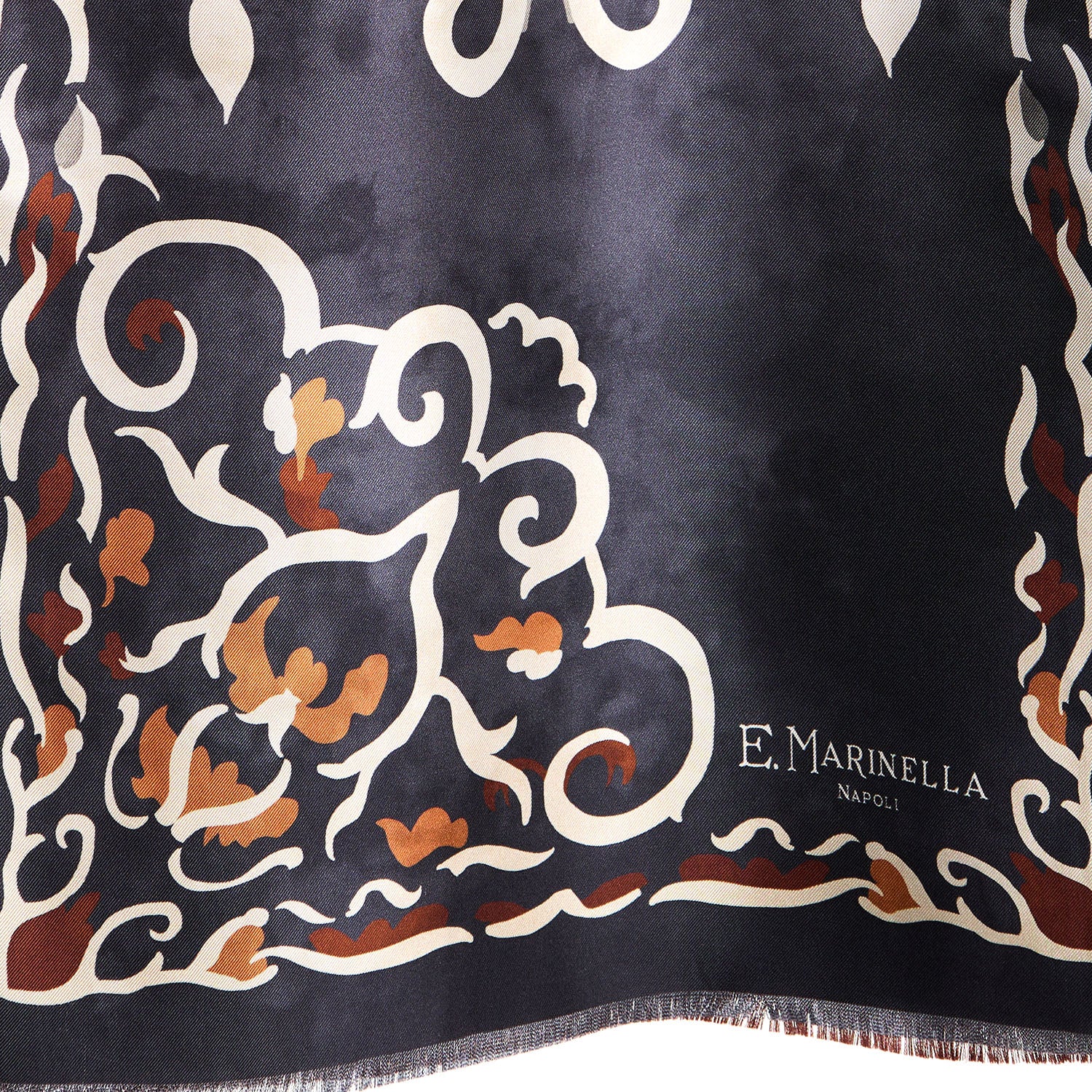 DARK GREY DOUBLE SILK SCARF - Image 3