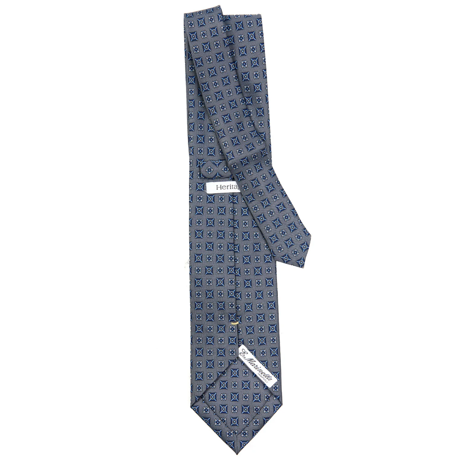 DARK GREY EXTRA LONG SILK TIE - Image 3