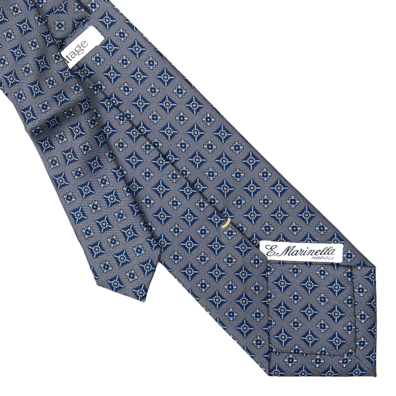 DARK GREY EXTRA LONG SILK TIE - Image 4