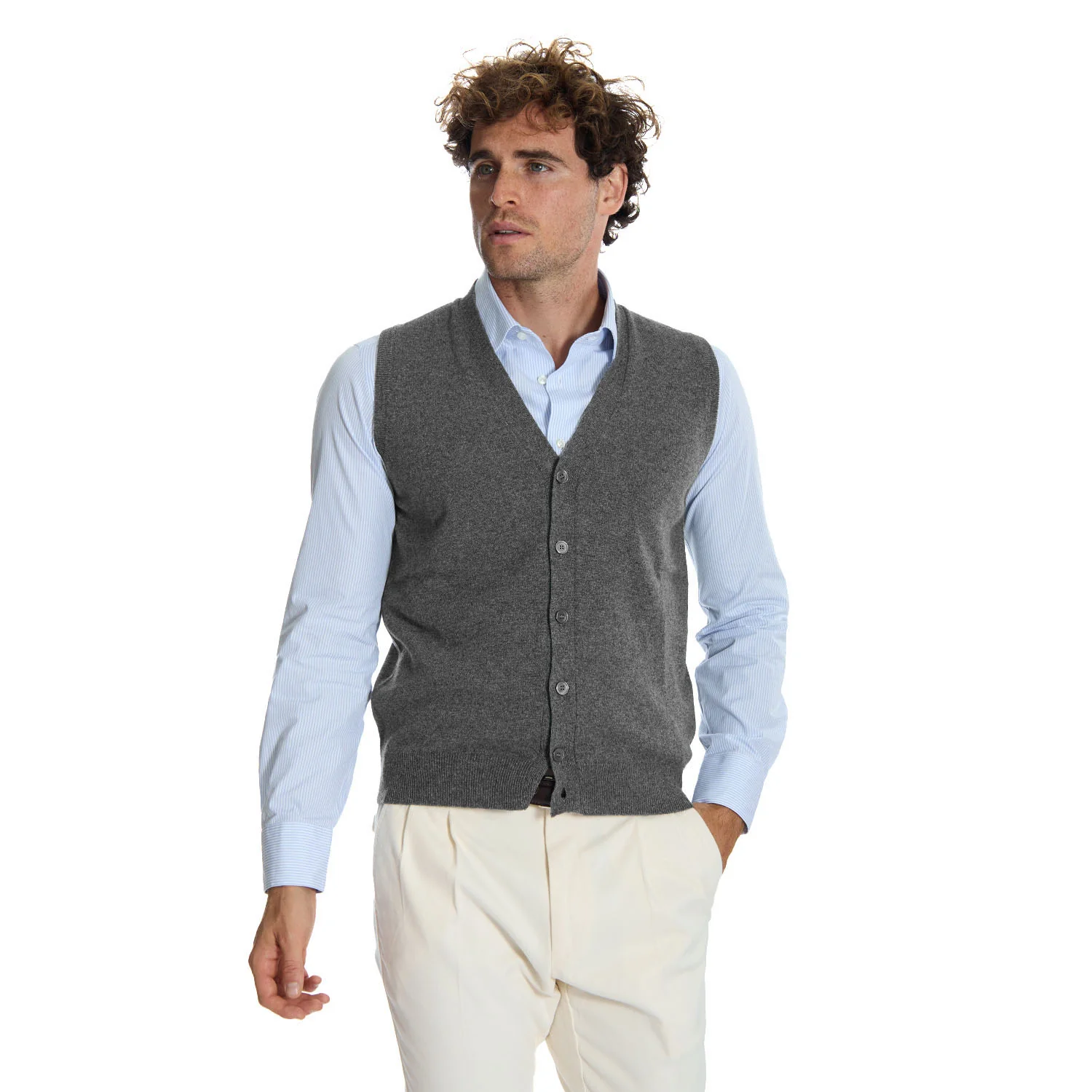 DARK GREY GILET - Image 6