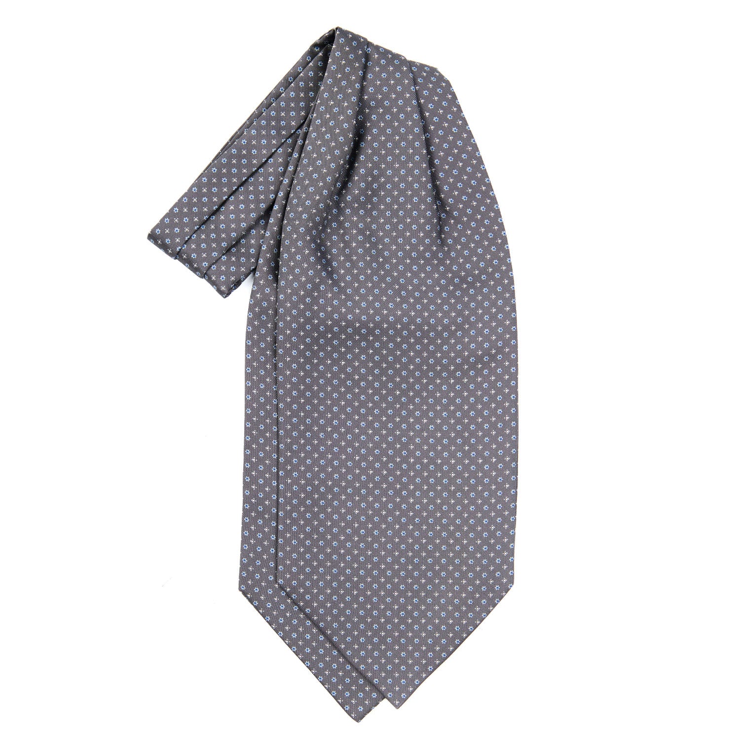 DARK GREY SILK ASCOT TIE
