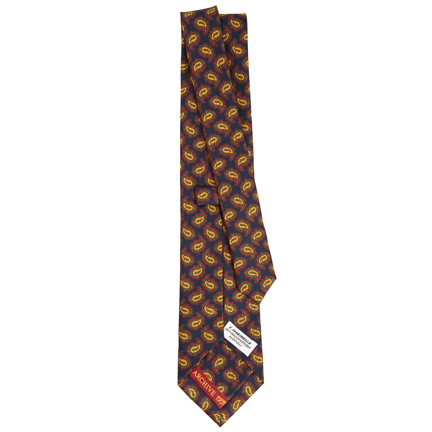 DARK BLUE SILK TIE - Image 3