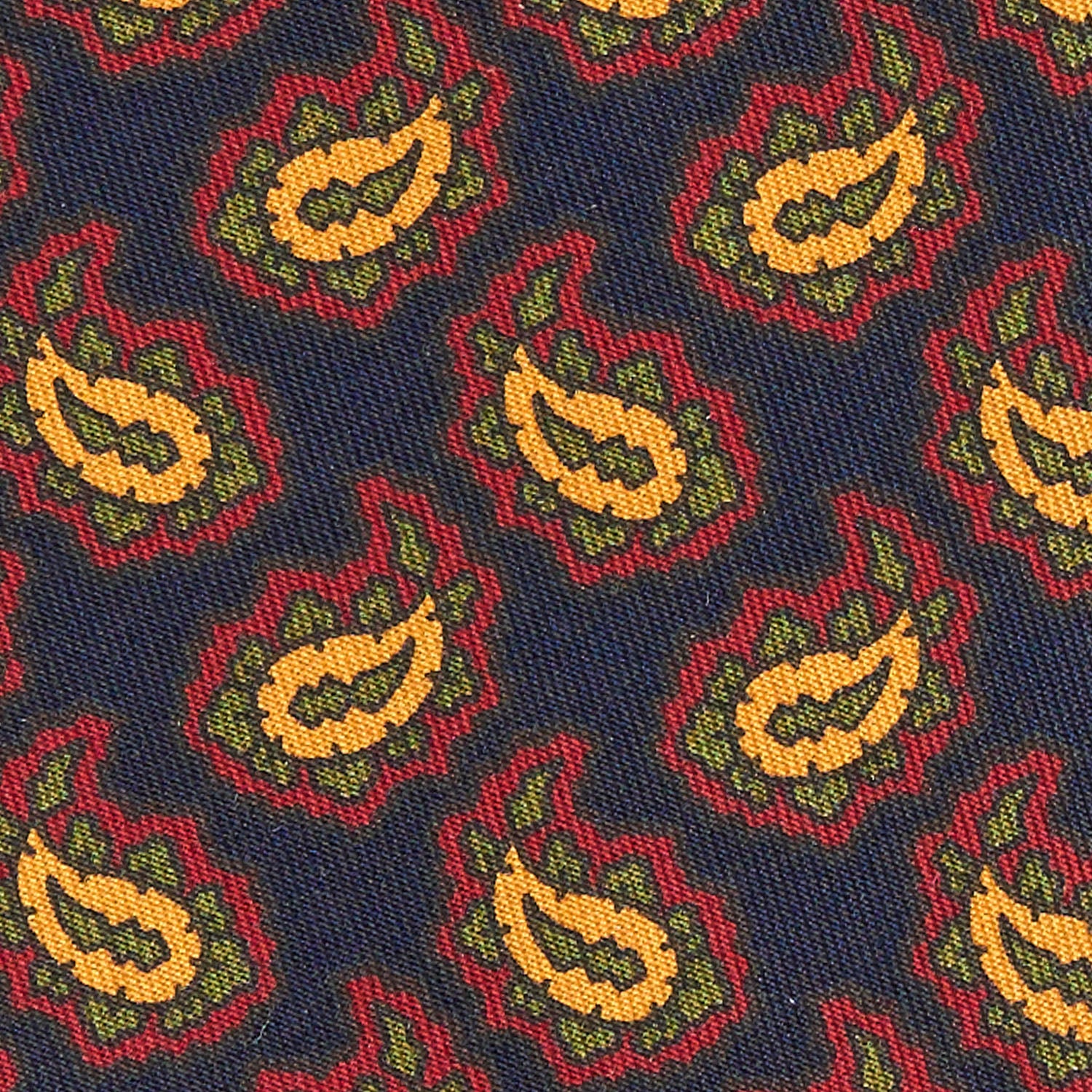 DARK BLUE SILK TIE - Image 4