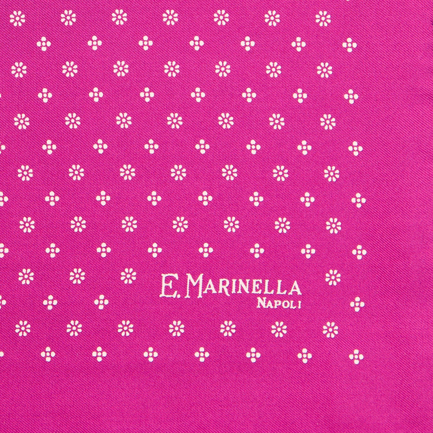 FUCHSIA HAND-PRINTED SILK POCKET SQUARE - Image 3