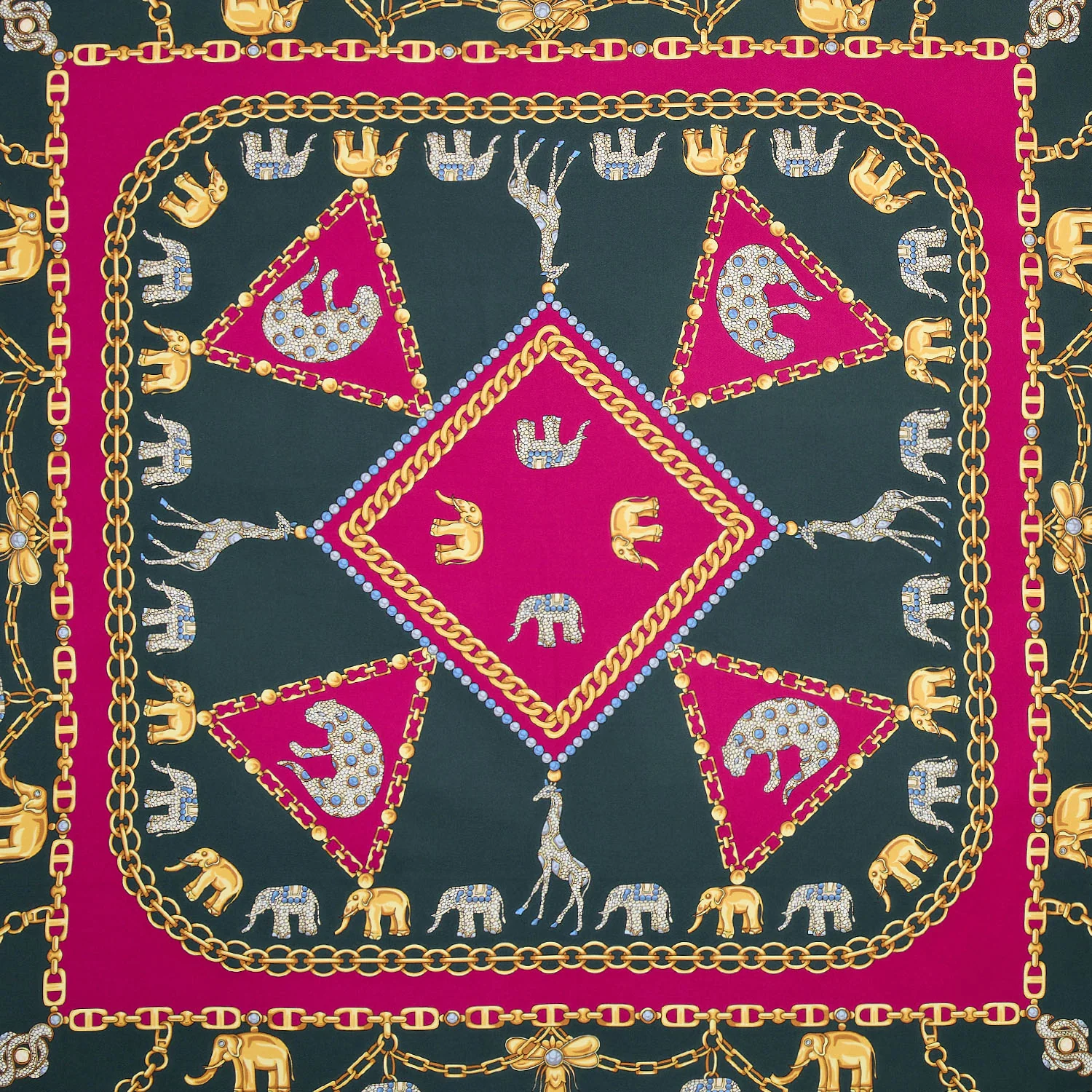 FUCHSIA SILK SCARF 90 - Image 3