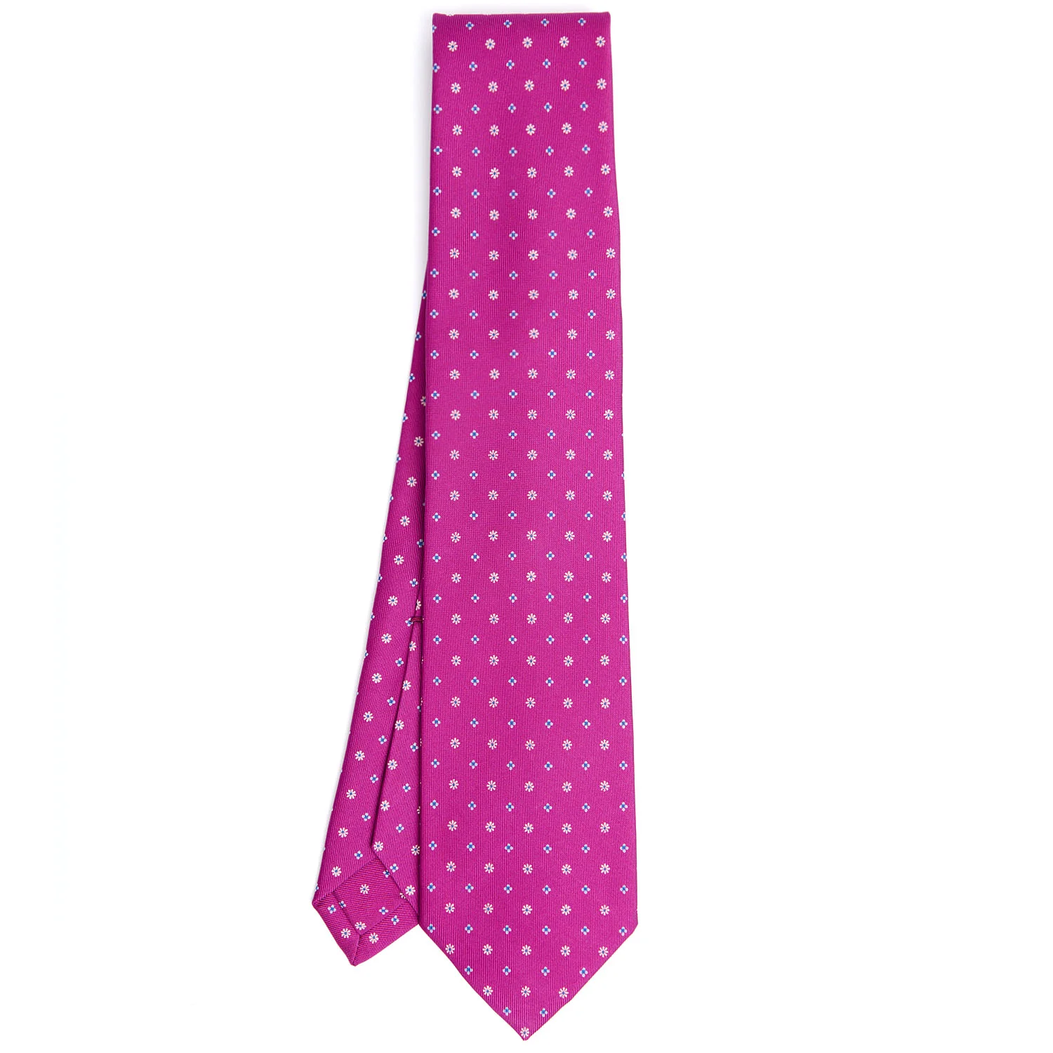 FUCHSIA 5 FOLD SARTORIAL SILK TIE - Image 2