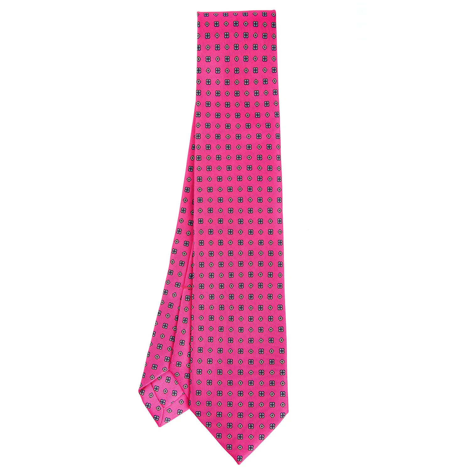 FUCSIA 7 FOLD SARTORIAL SILK TIE - Image 2