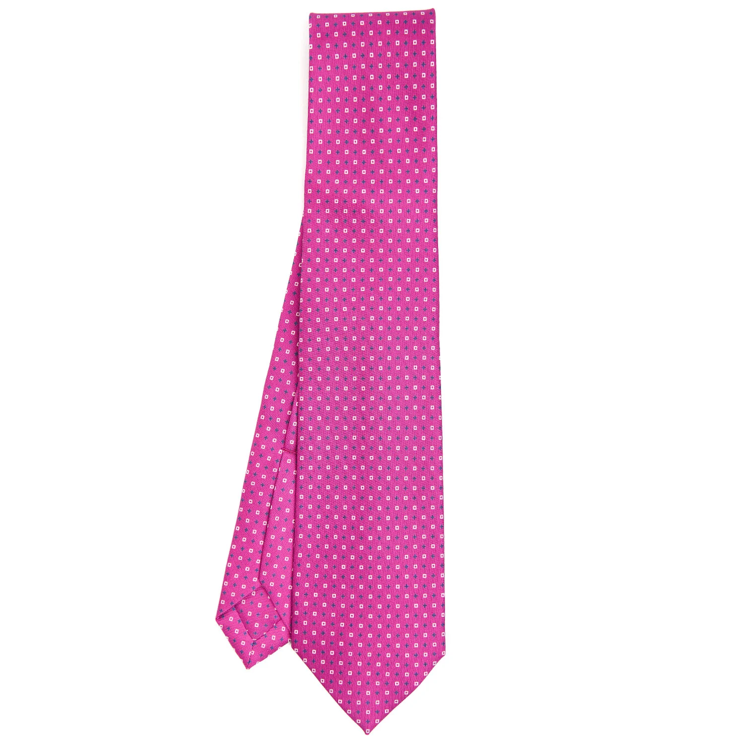 FUCSIA 7 FOLD SARTORIAL SILK TIE - Image 2