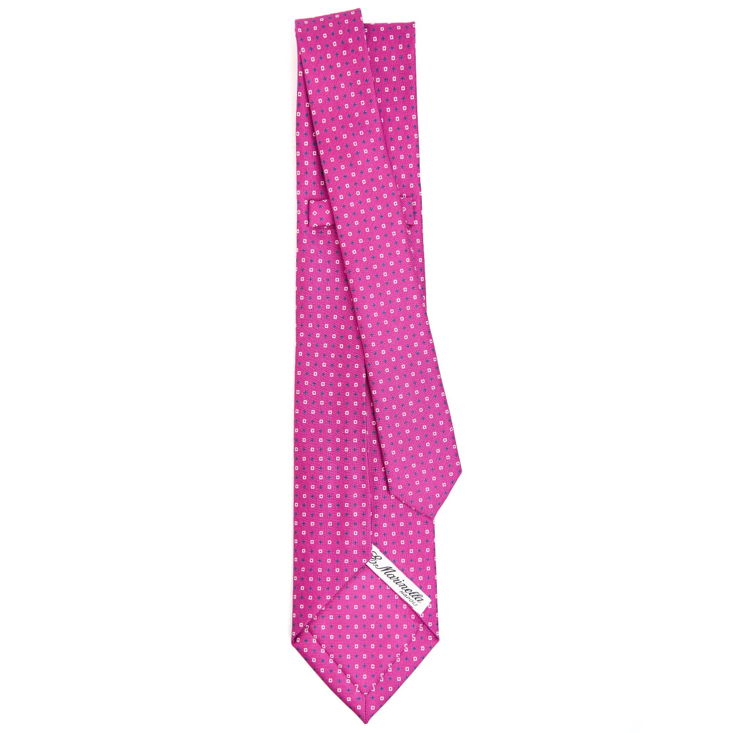 FUCSIA 7 FOLD SARTORIAL SILK TIE - Image 3