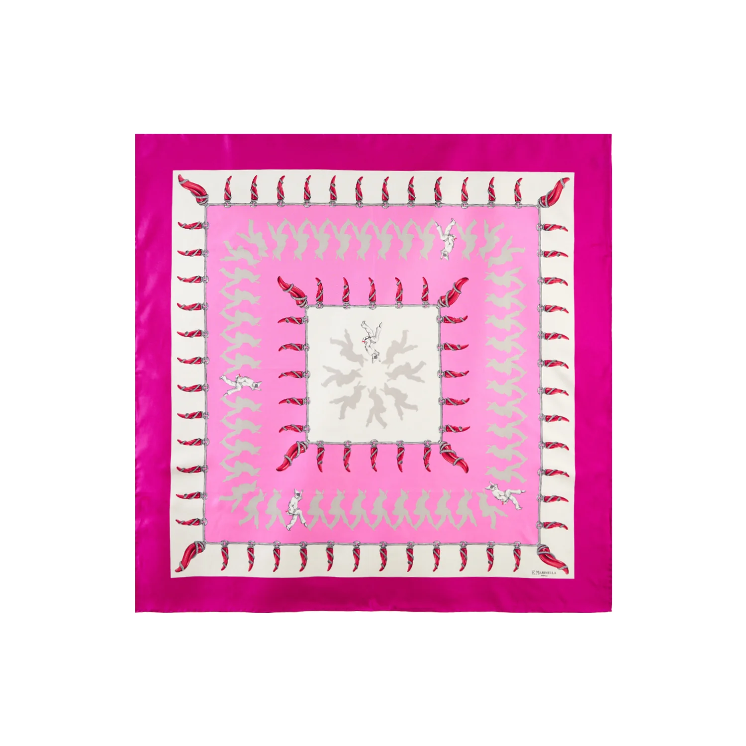 FUCHSIA SILK SCARF 90