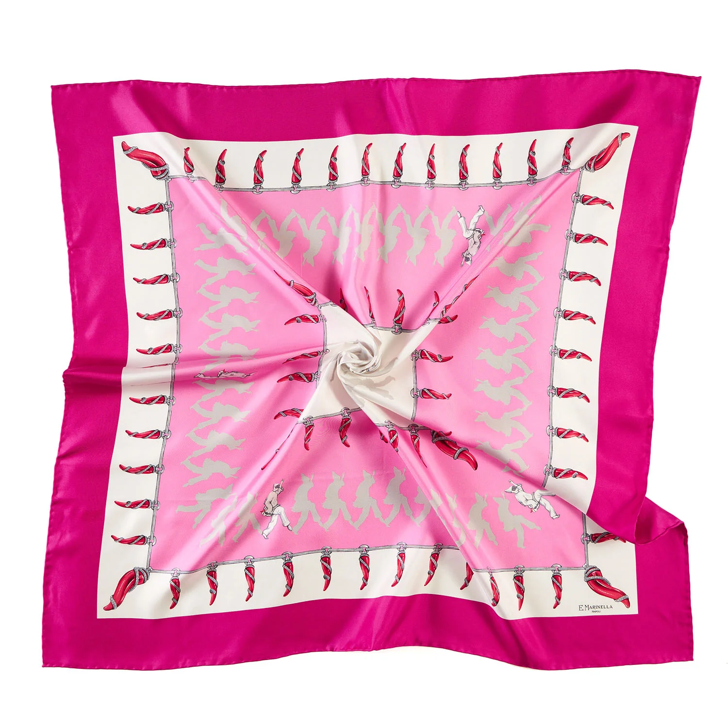 FUCHSIA SILK SCARF 90 - Image 2