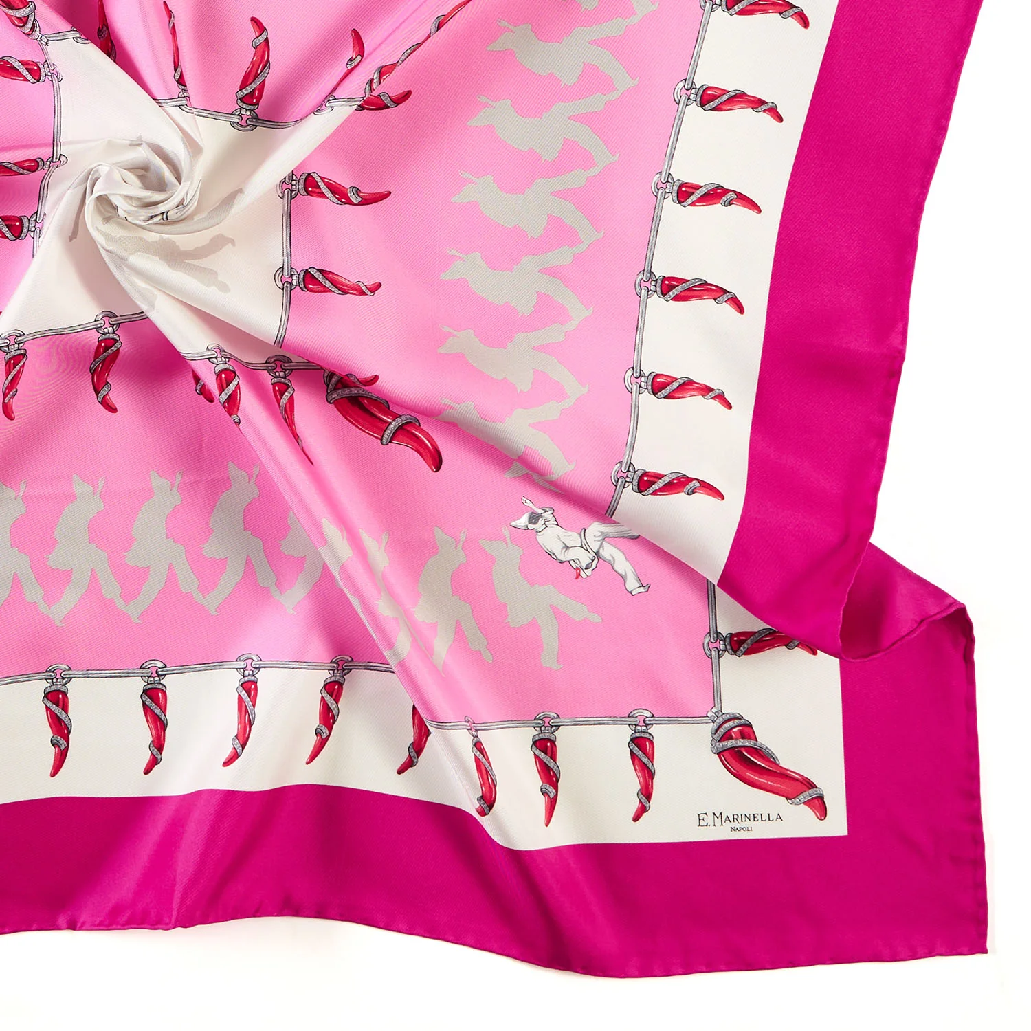 FUCHSIA SILK SCARF 90 - Image 3