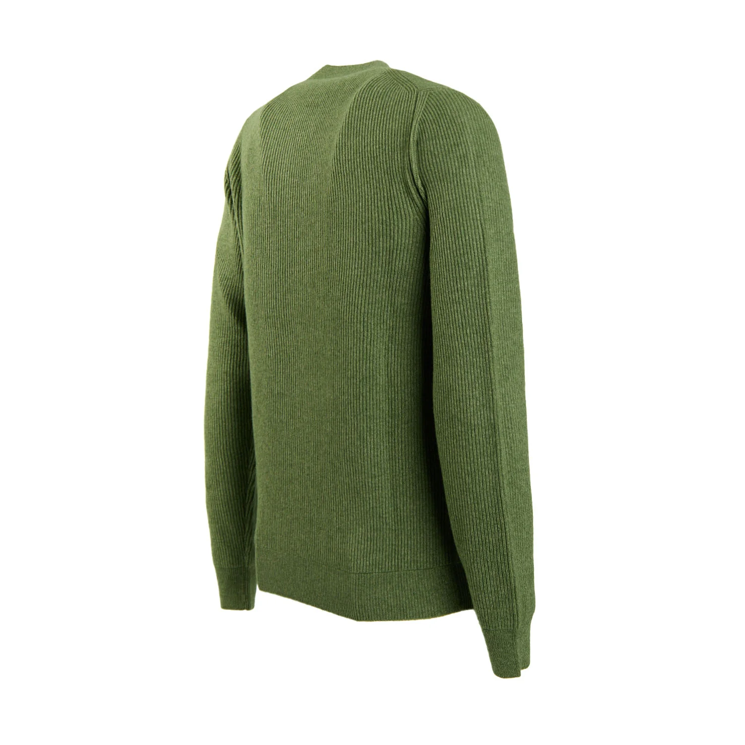 GREEN RIBBED CREWNECK SWEATER - Image 8