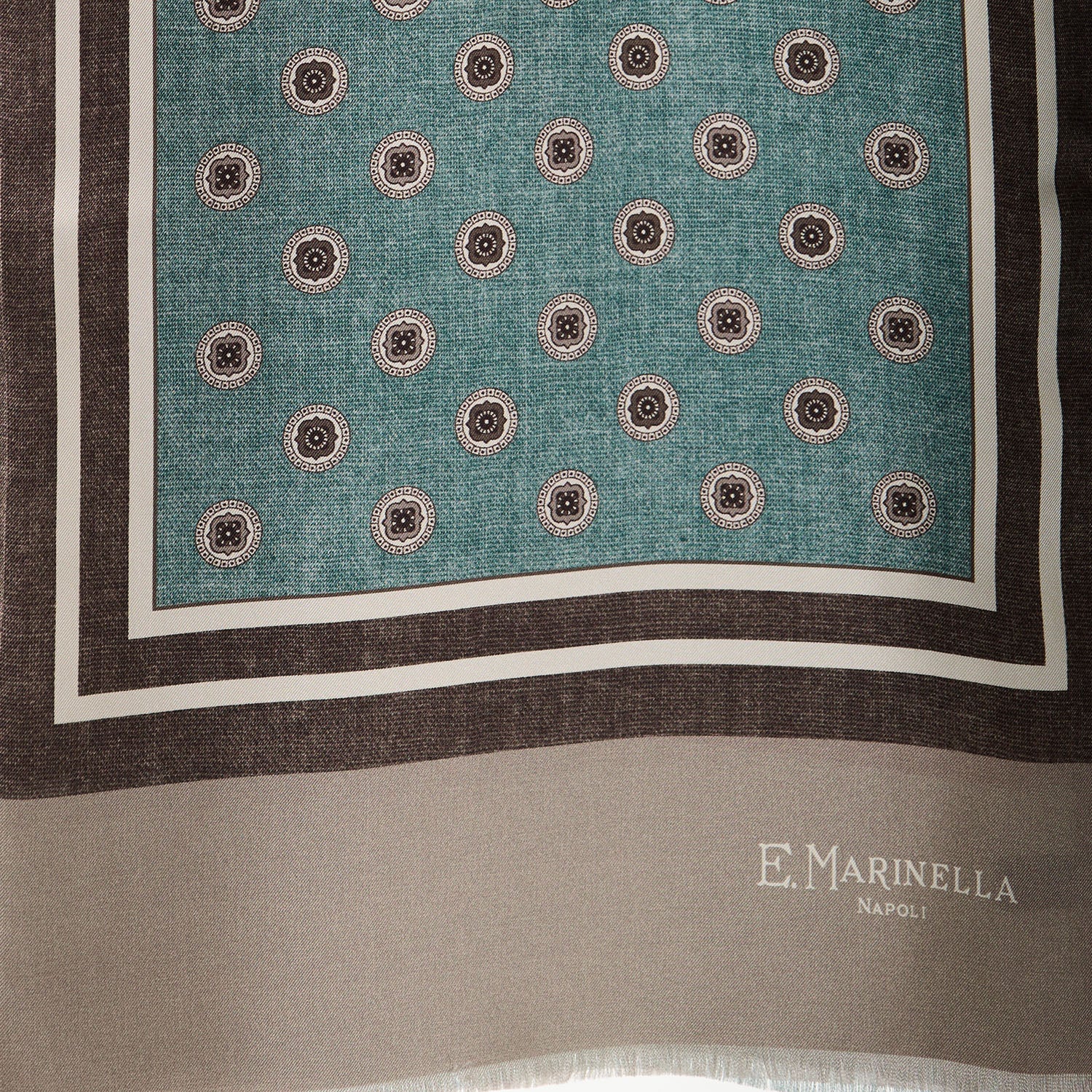 GREEN DOUBLE SILK SCARF - Image 3
