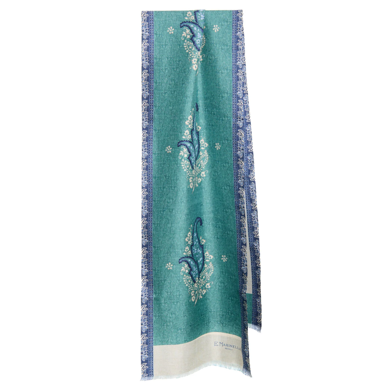 GREEN DOUBLE SILK SCARF