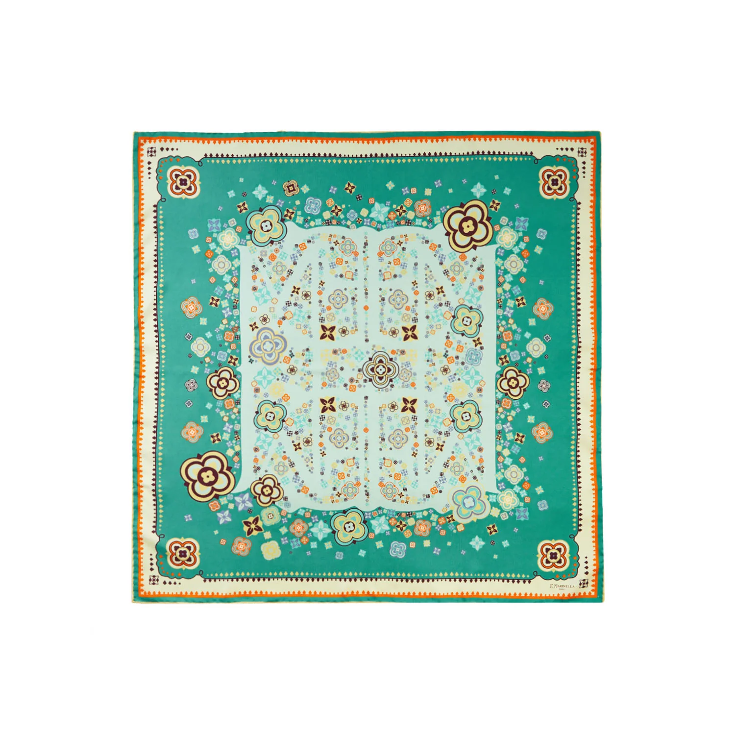 GREEN SILK SCARF 90