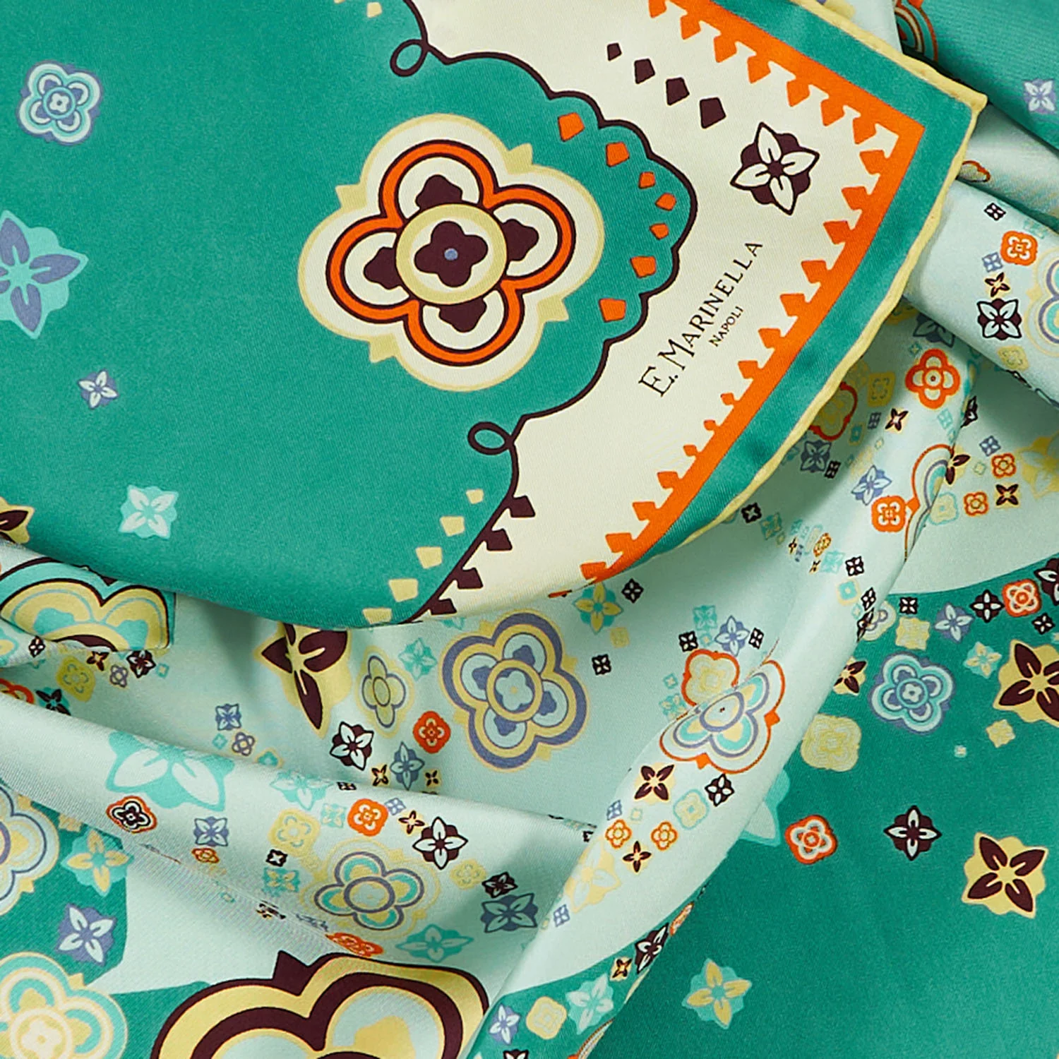 GREEN SILK SCARF 90 - Image 5