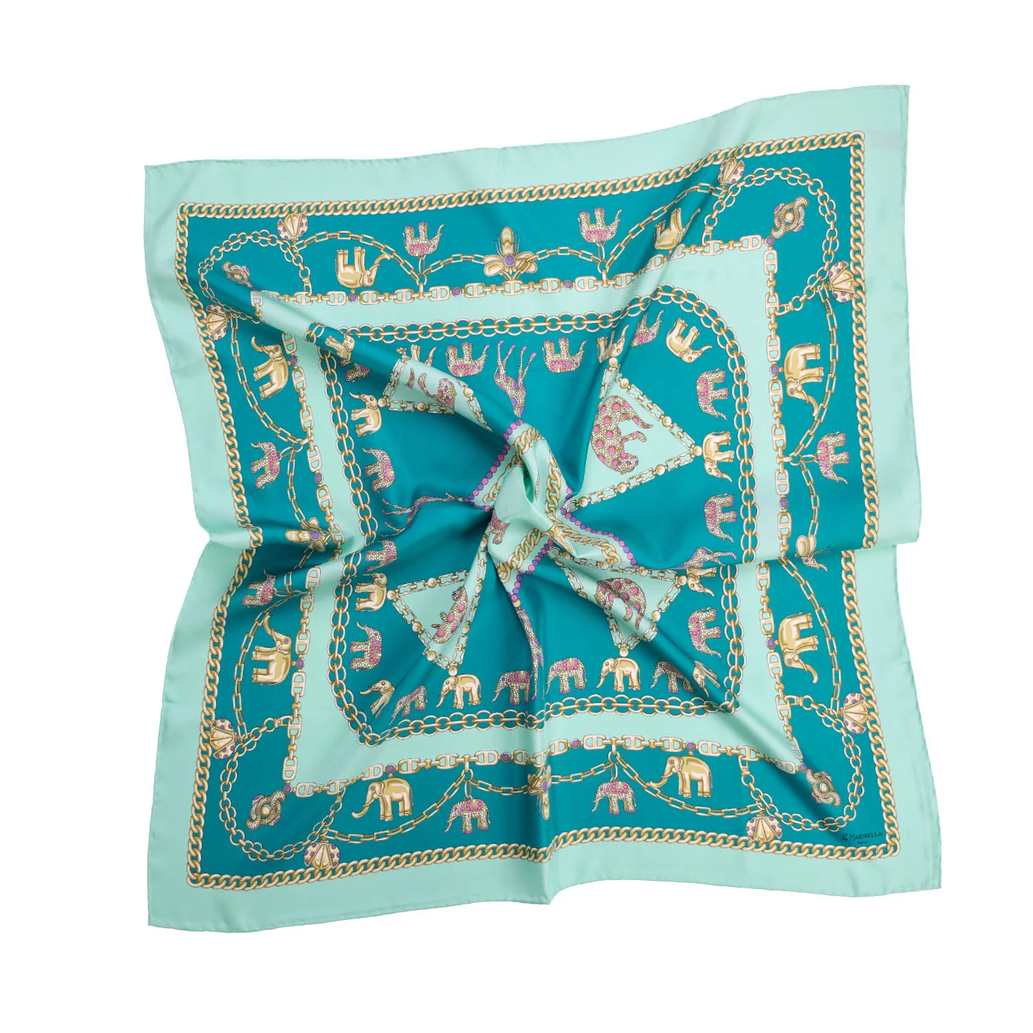 GREEN SILK SCARF 90 - Image 2