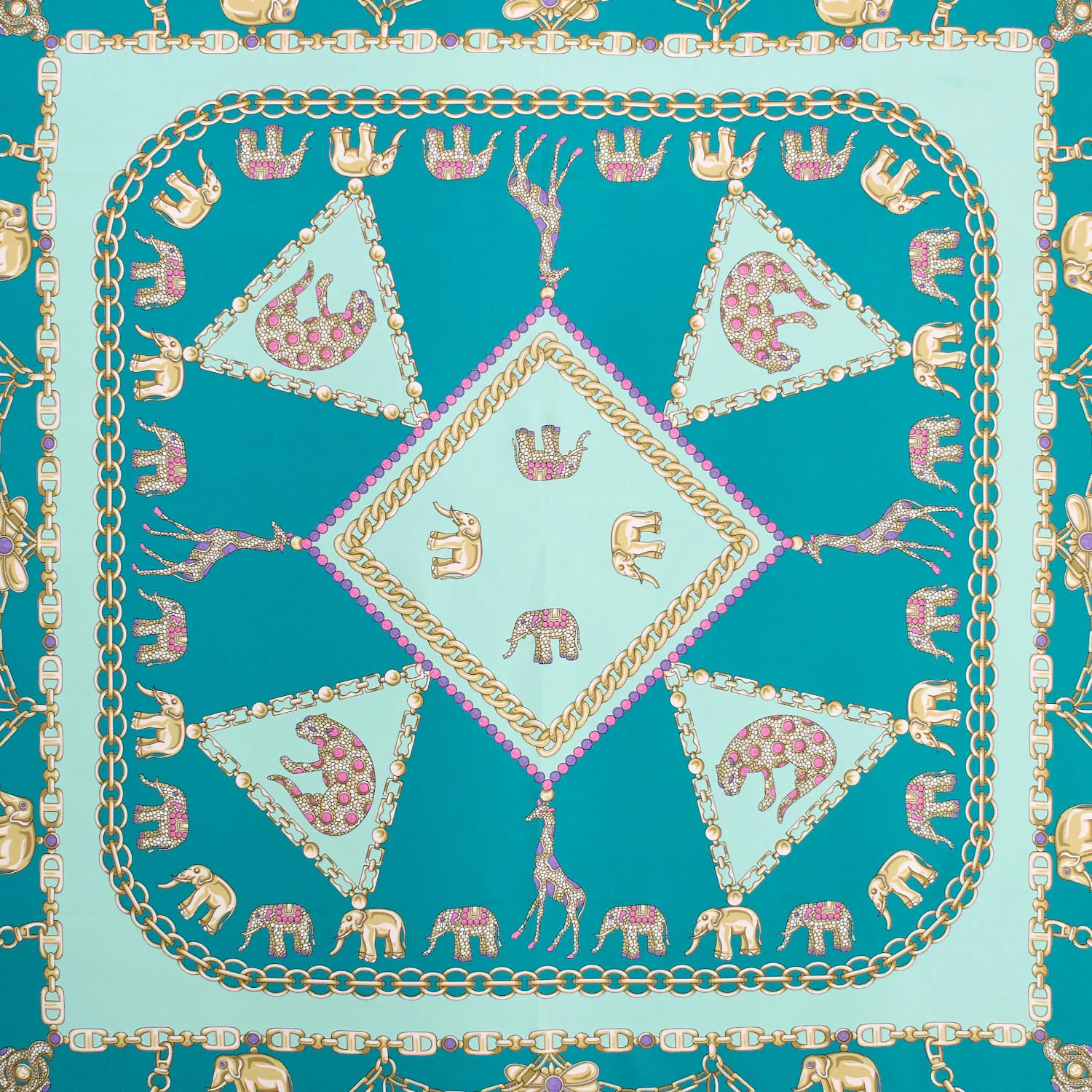 GREEN SILK SCARF 90 - Image 4