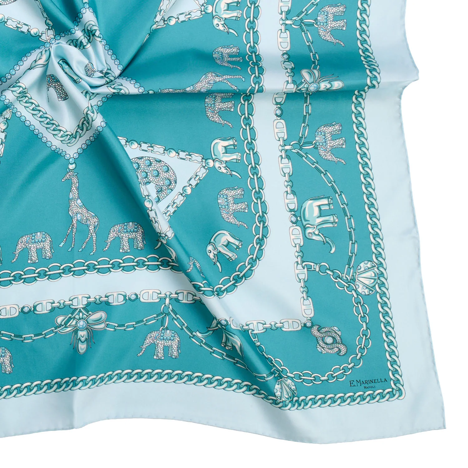 GREEN SILK SCARF 90 - Image 3